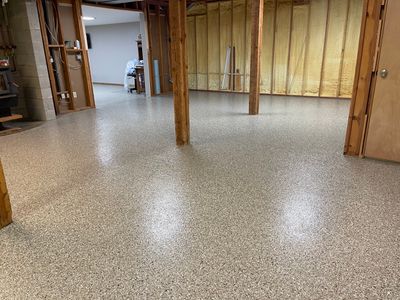 Basement Transformation using Pebble Beach