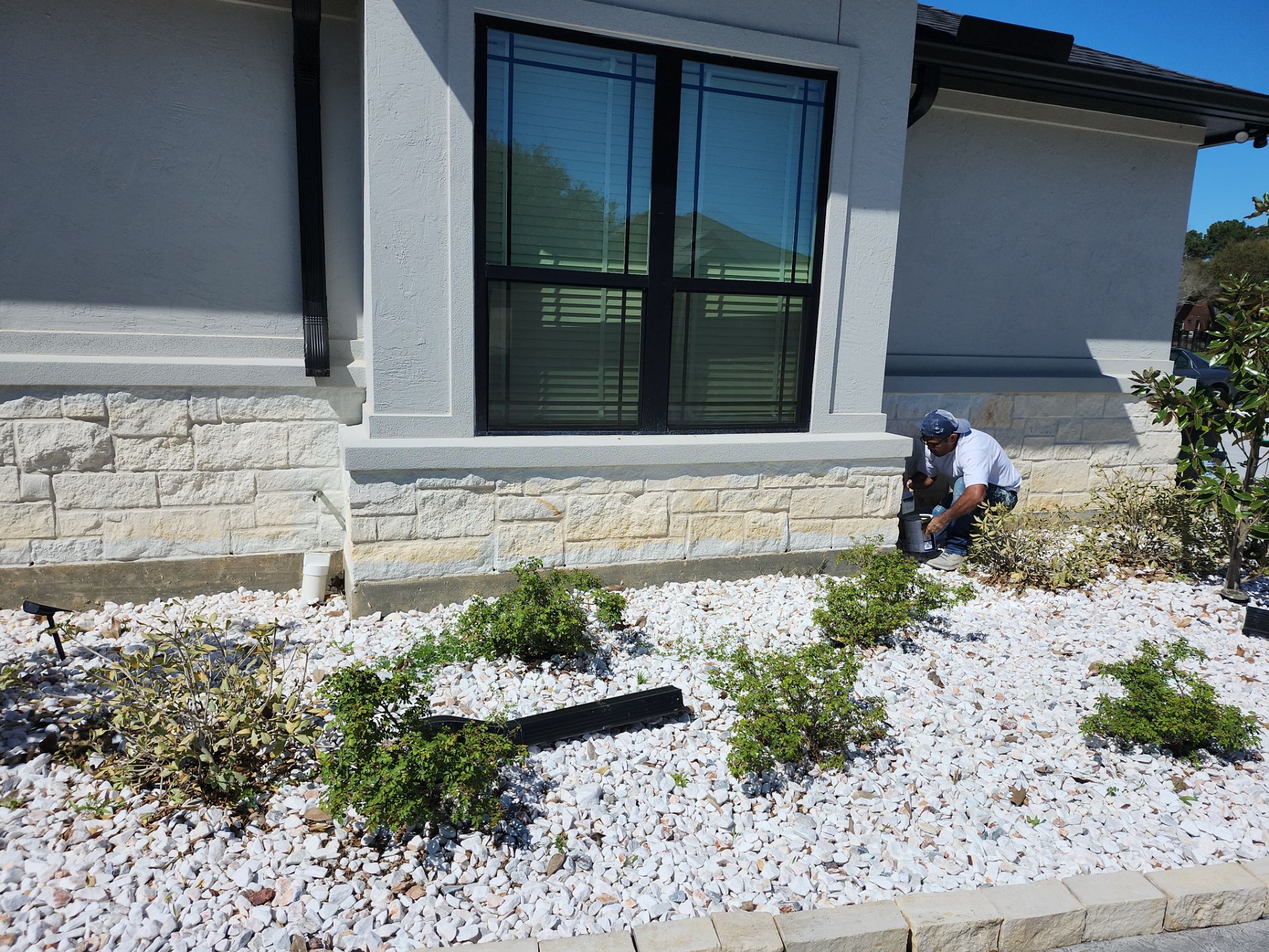 Tomball - Exterior stone Staining/Recoloring by Fresh Coat Painters of NW Houston