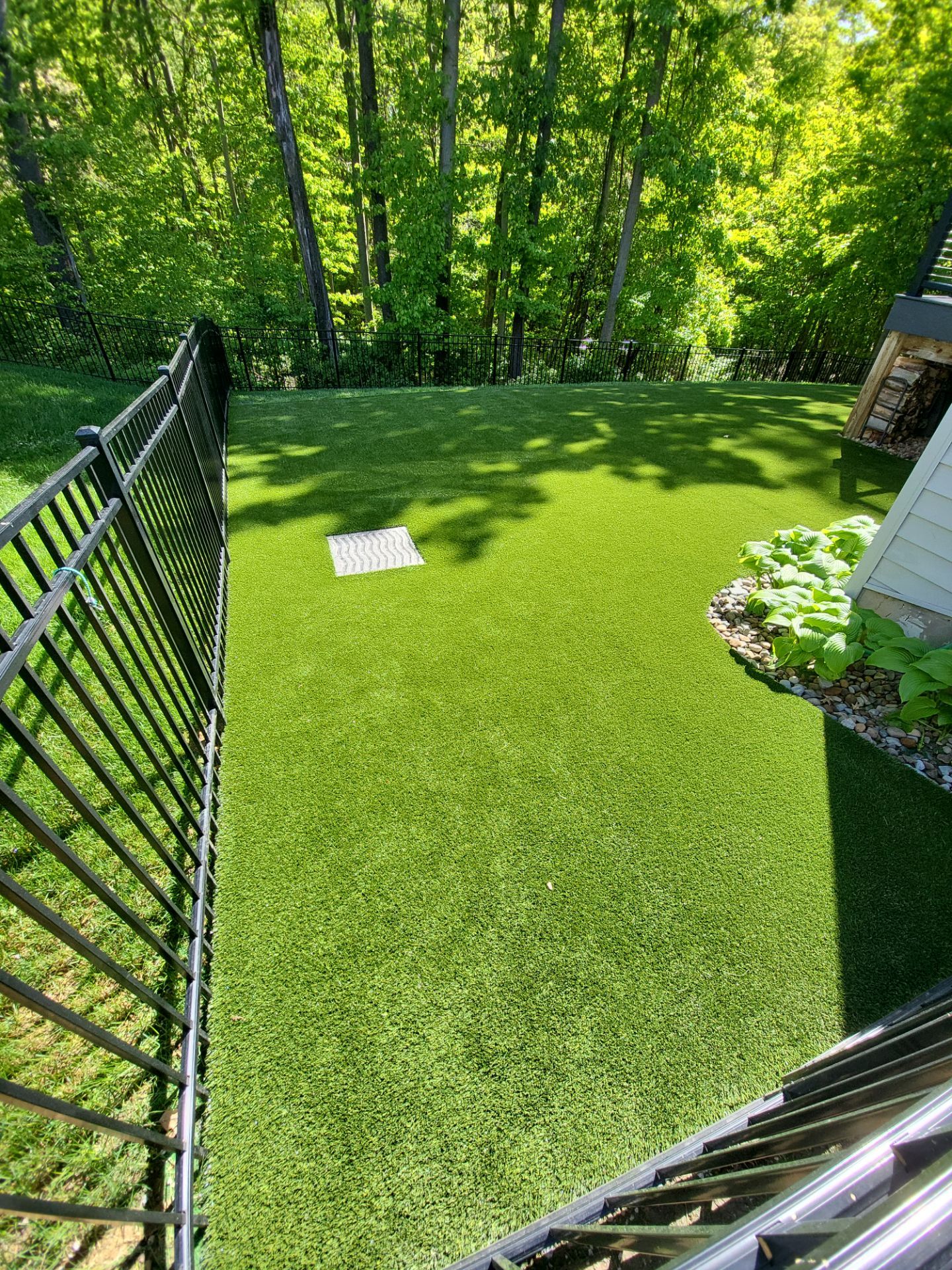 Partial Backyard Lawn Chardon, Ohio by Southwest Greens Midwest