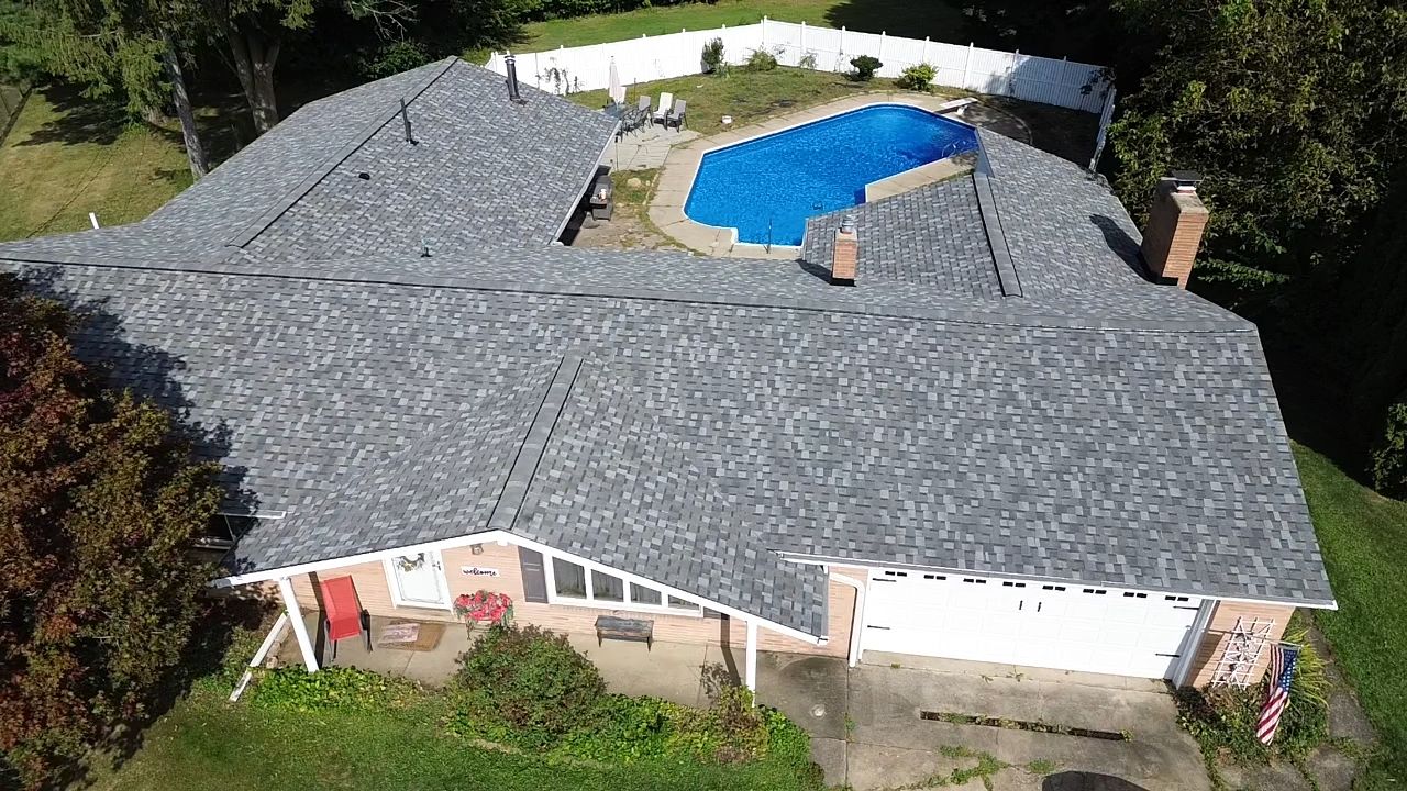Atlas Pinnacle, Color, Coastal Granite, Drip Edge, Color, Black by Eagle Eye Roofing