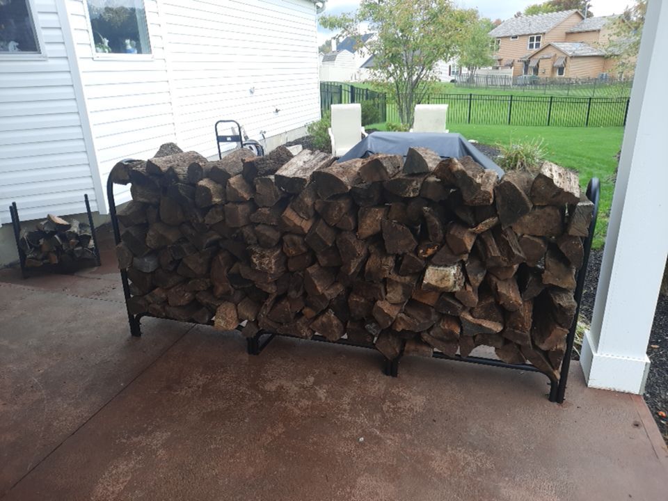 Firewood Rack using Seasoned Firewood by Mike Jones & Sons Tree Service LLC 