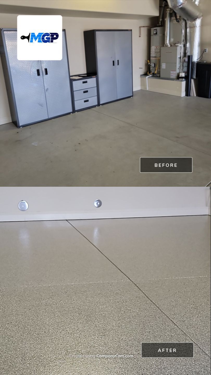 Penntek Garage Floor Coating Installation in Pismo Beach by MGP Coatings