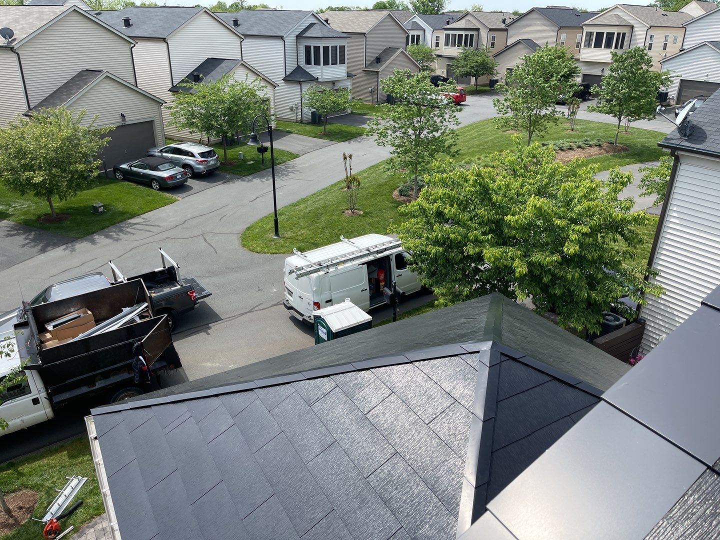 Tesla Solar Roof using Tesla Solar Roof V3 tiles by American Home Contractors