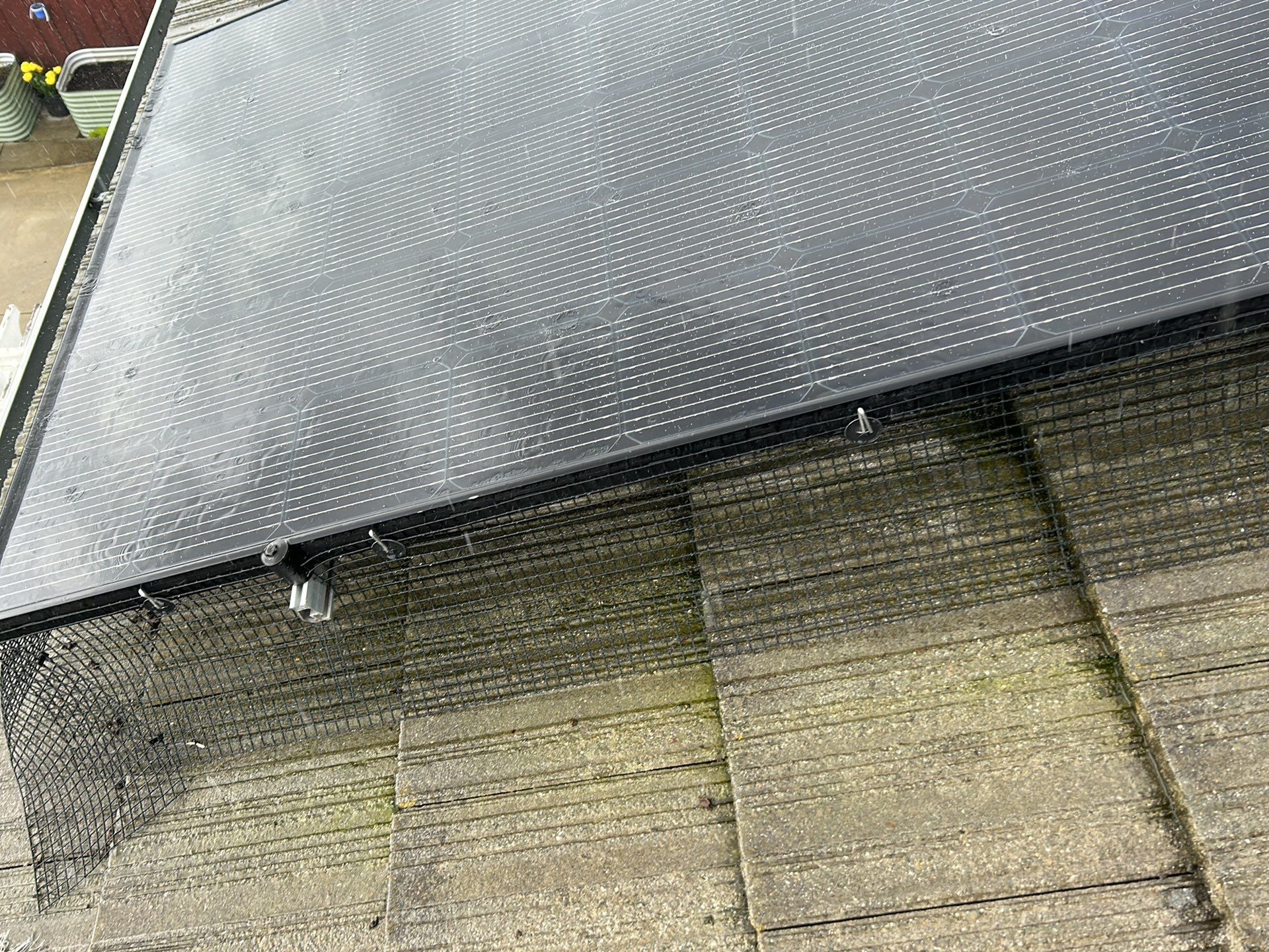 Solar Panel Bird Proofing using Critter Guard Mesh-Flat tile by All One Solar Shine