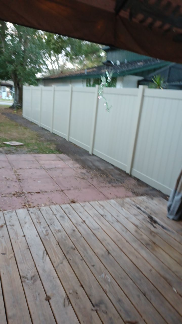 Sarasota, FL 6ft. Tall Tan Vinyl Privacy Fence  by Asap fence and gates, LLC