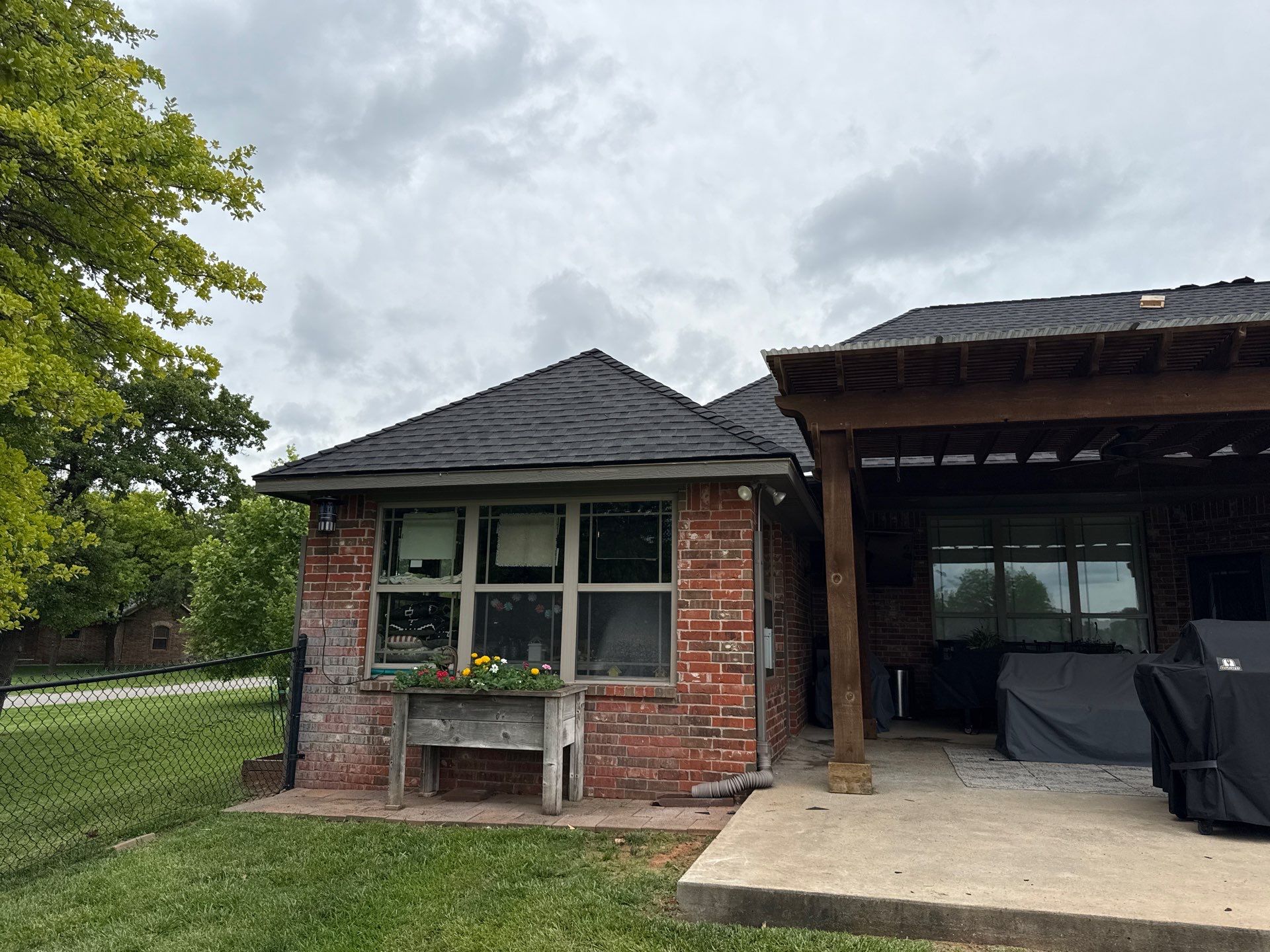 roof replacement & gutter installation in Blanchard by McCann's Roofing and Construction