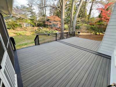 Deck Resurface using Deckorators Voyage Series and ALX Contemporary Cable Railing