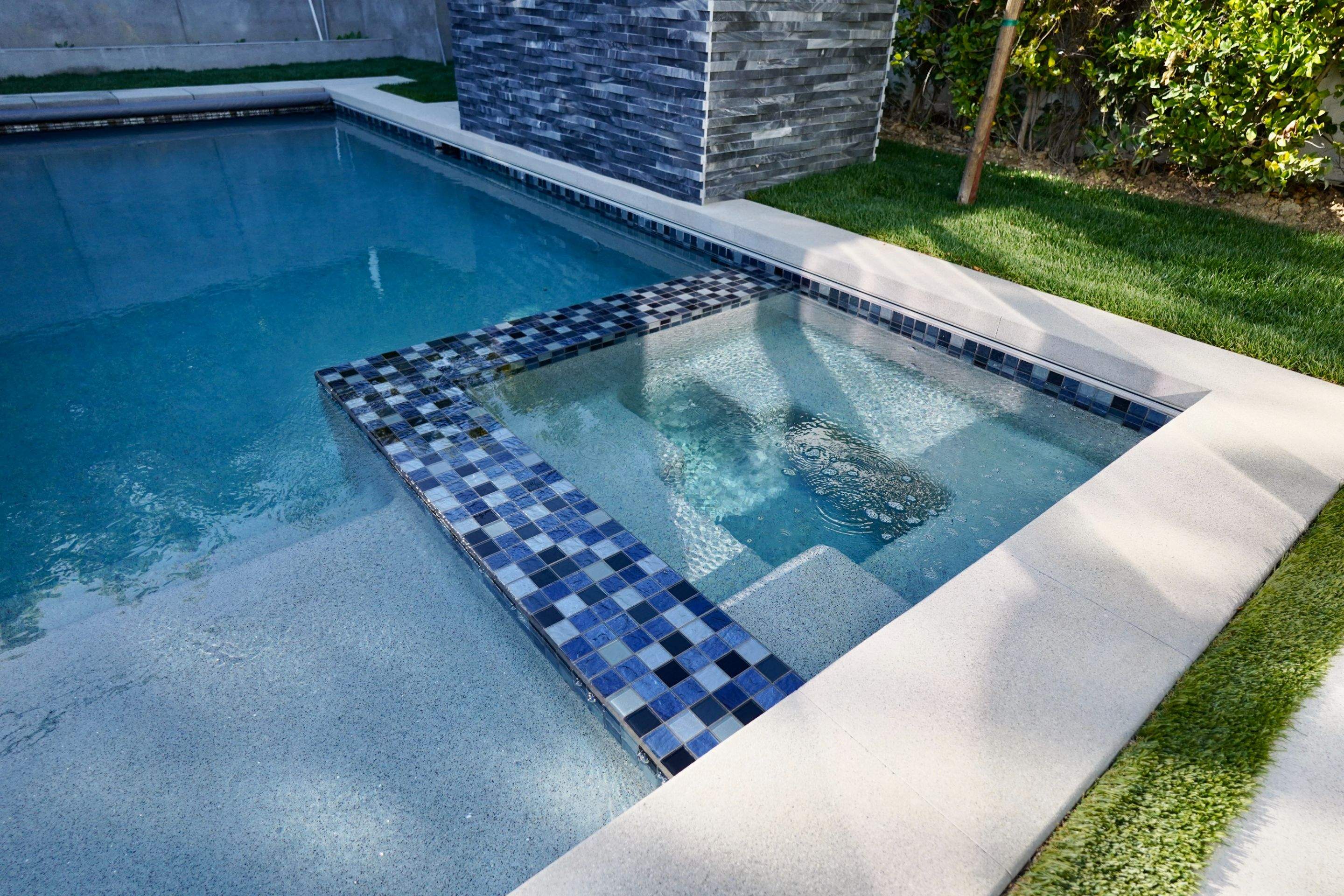 Pool & Spa With Raised Wall & Automatic Cover by Lax Home Inc 
