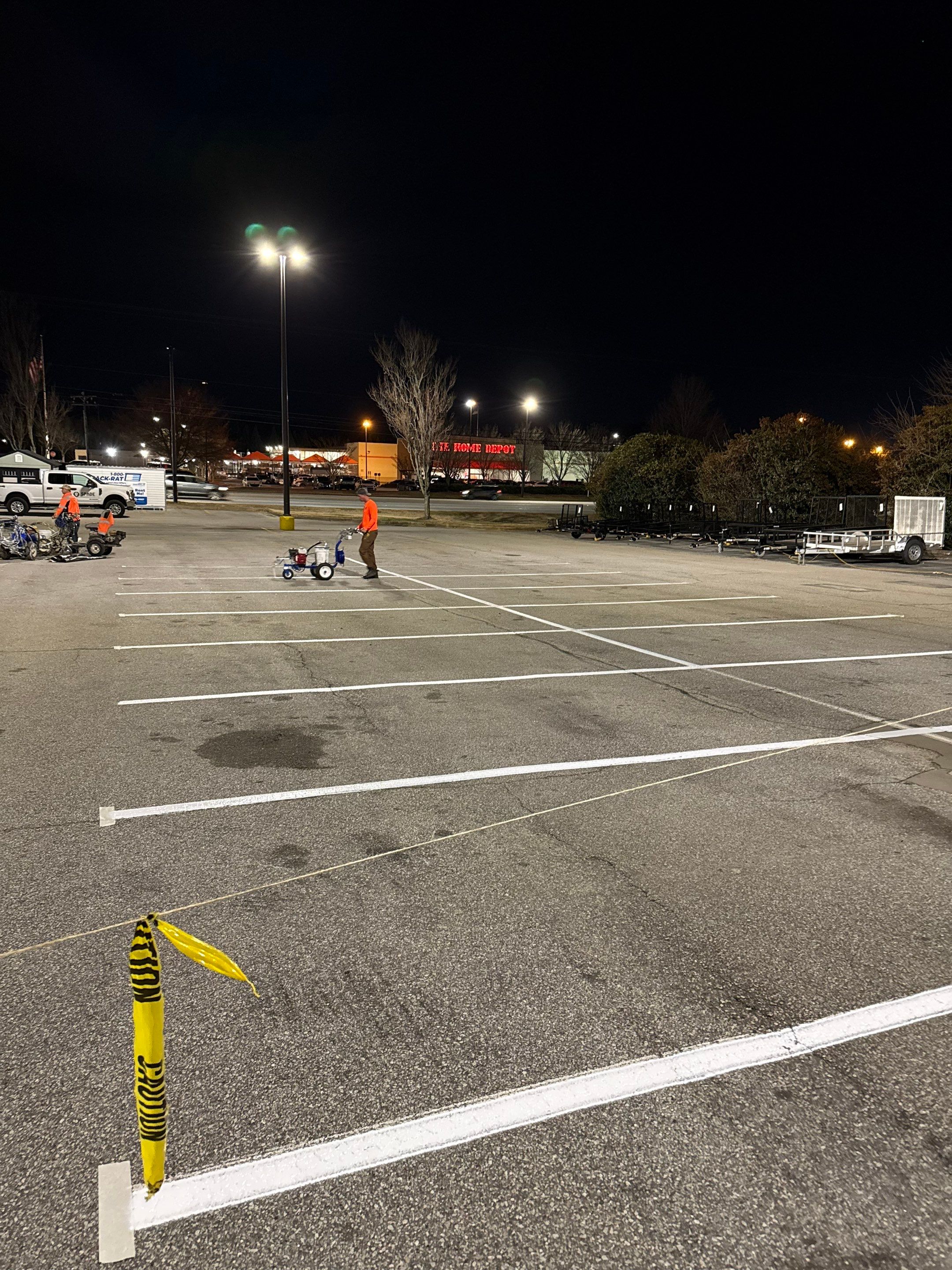 Parking Lot Re-stripe for Lowes by Spade Construction