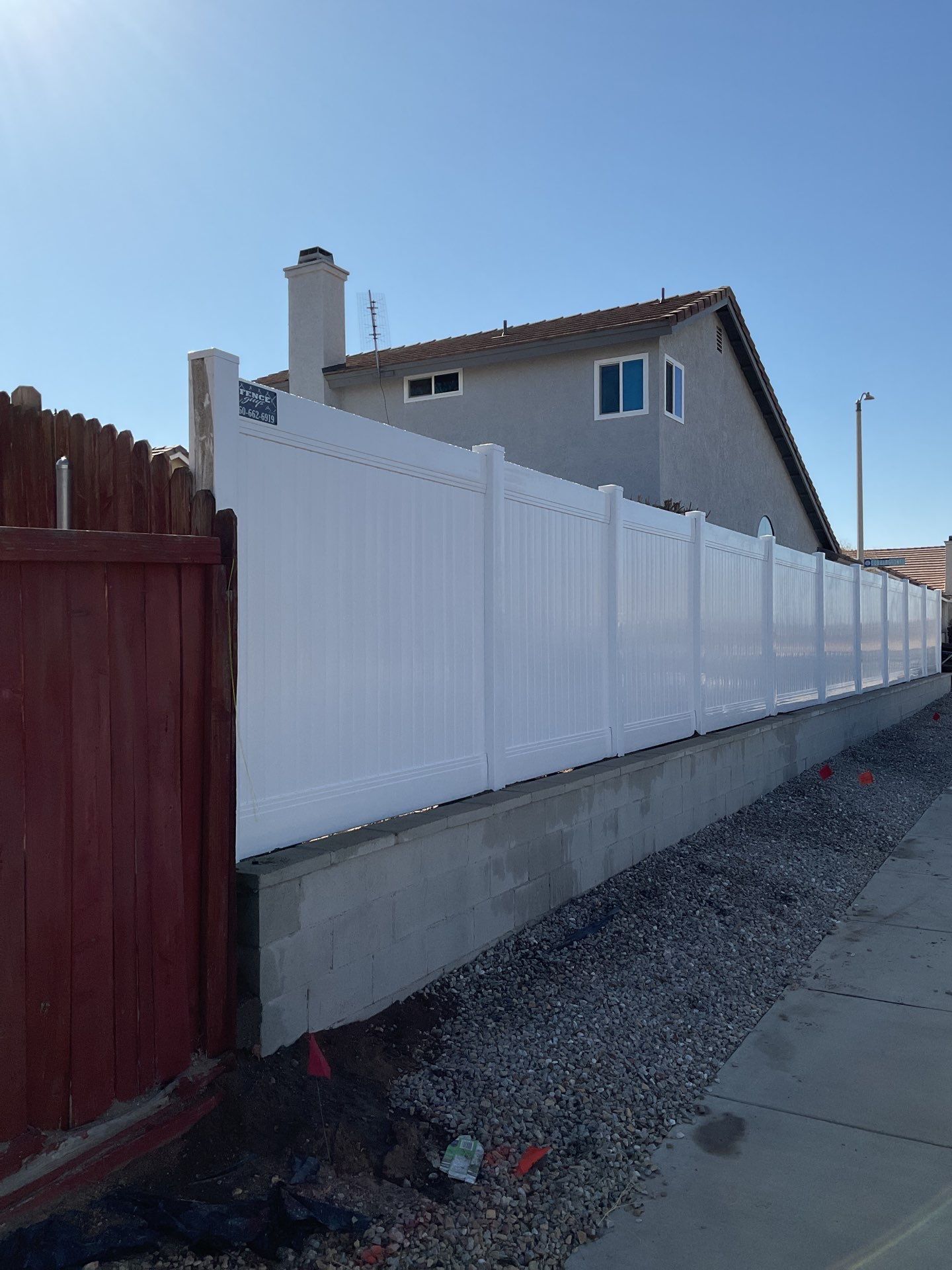 Fence Installation using Vinyl by Fence Guys Inc. 