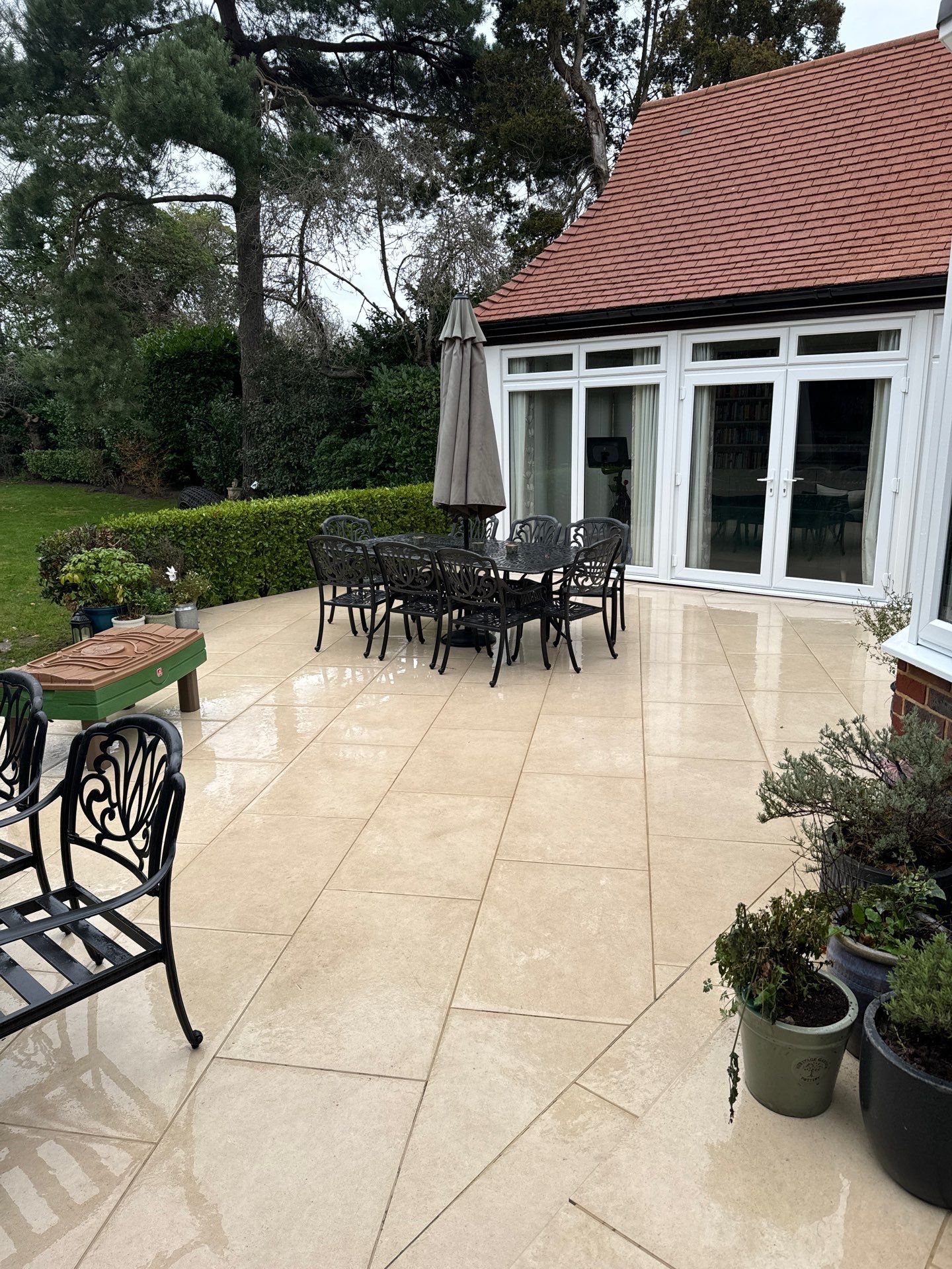 Roof and Patio Cleaning using Honda 15lpm Low Pressure Washing Machine by Ges Exterior Cleaning ltd