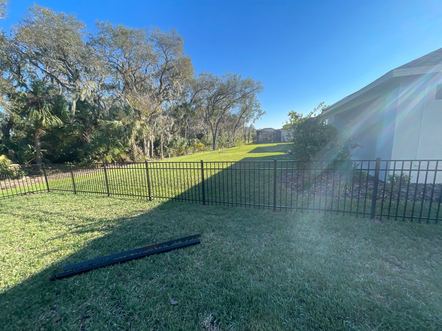 Aluminum Fence Installation using Black 3 Rail Aluminum Fence by Asap fence and gates, LLC