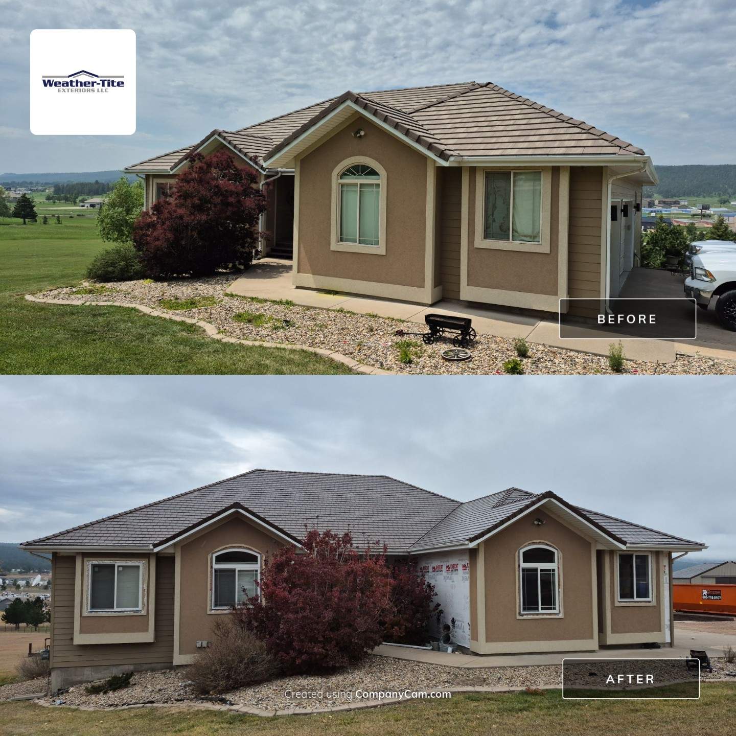 Upgraded From Concrete Tile to Euroshield Vermont Slate by Weather-Tite Exteriors LLC