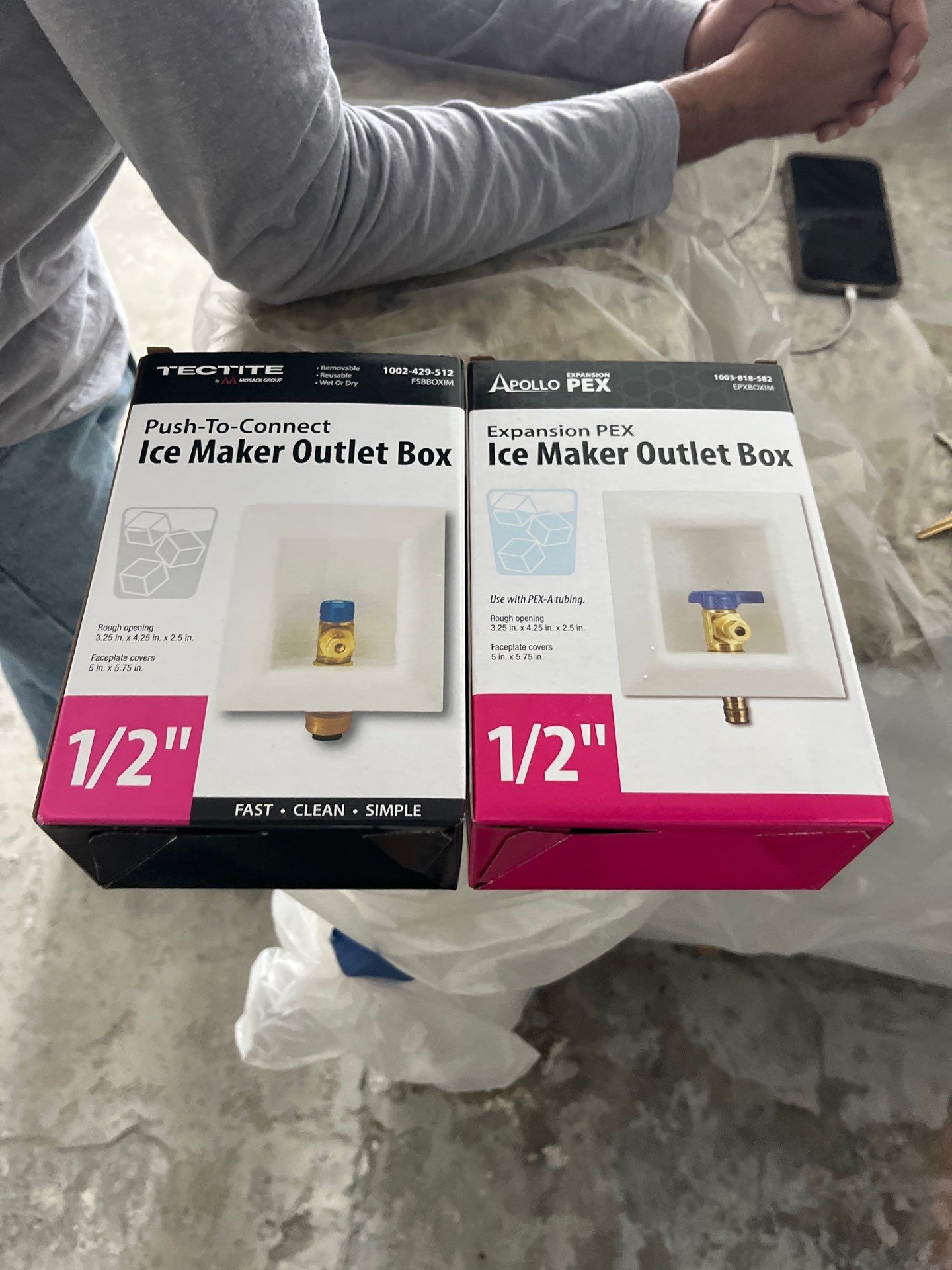 Ice Maker Outlet Box Installation and Water Line Connection and Piping. by Us Plumbing