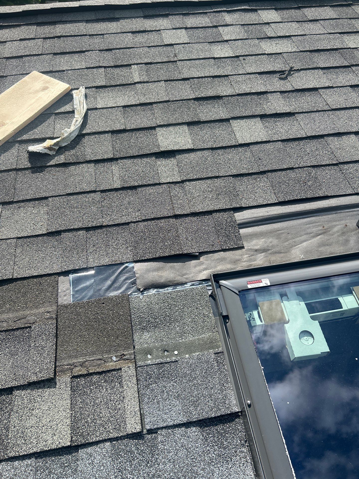 Skylight Leak Repair & Interior Restoration by Mighty Dog Roofing of Greater Middlesex County