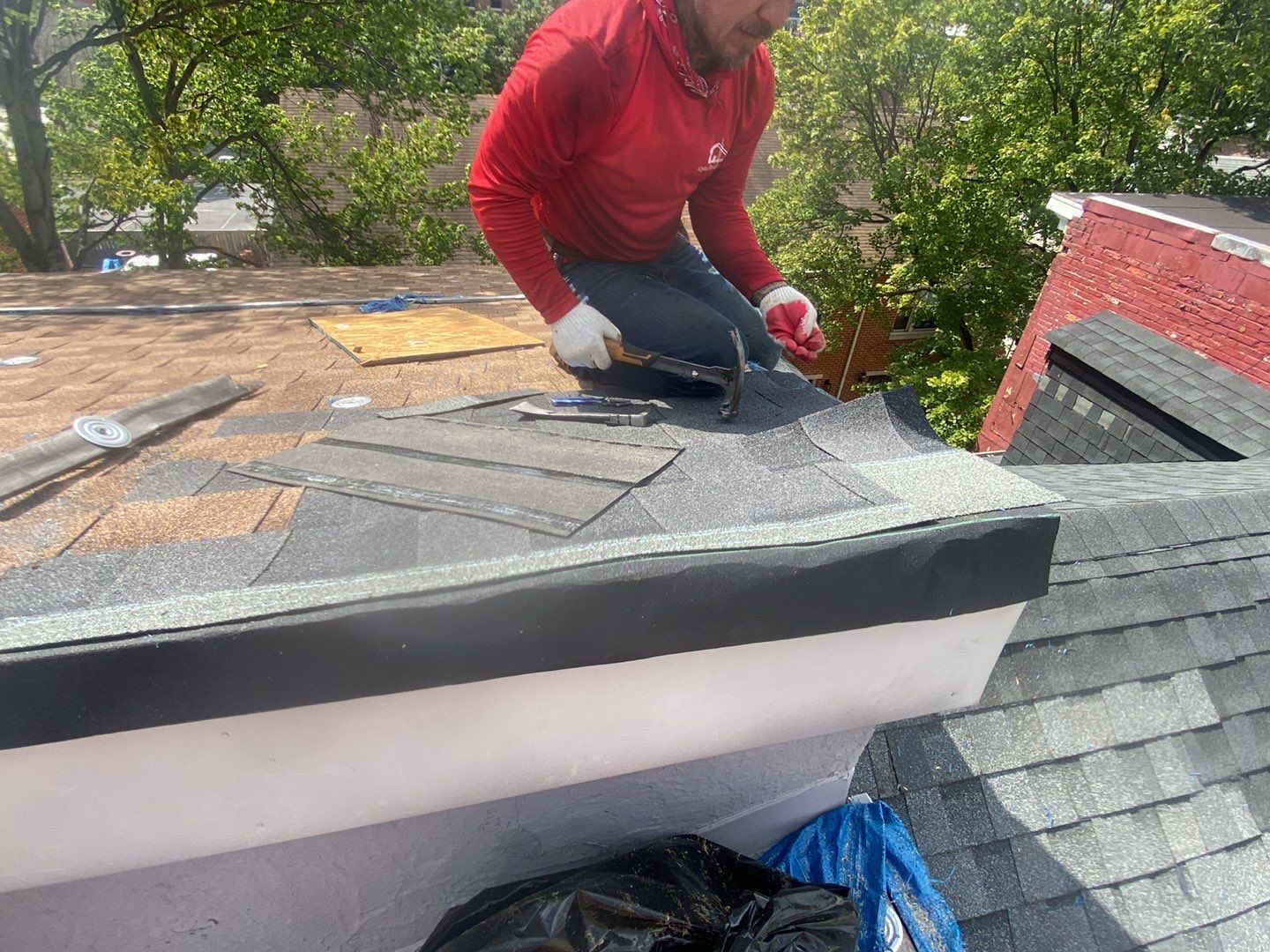 Residential Roofing Installation using Landmark Shingles by Alpha Design Services