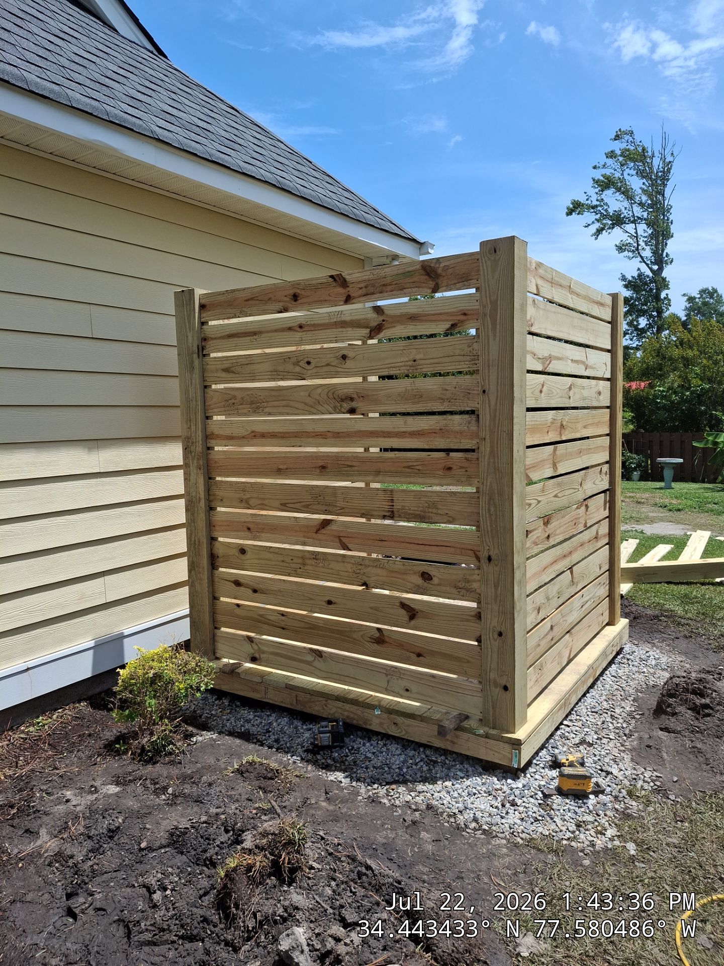 Kitchen Updates, Butler Pantry Removal, and Outdoor Shower Installation in Hampstead by RGR Construction and Roofing, LLC