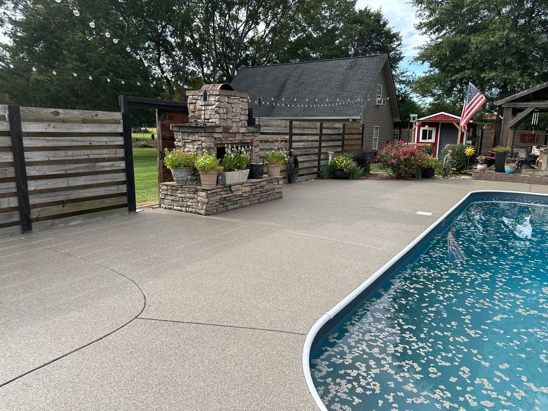 Pool Deck  using Obsidian by Elite Floor Solutions