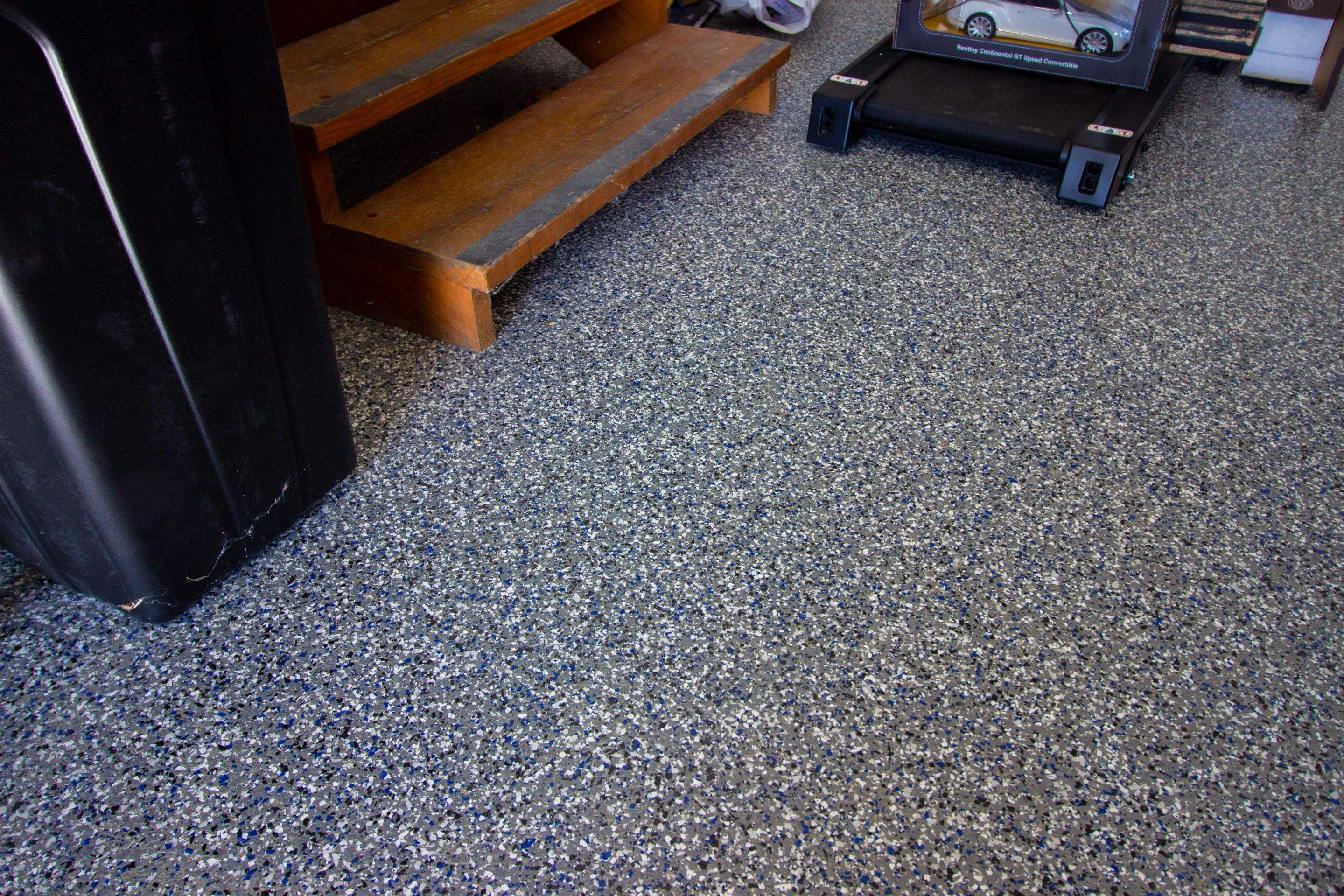 Patio Installation using Galaxy Blue by Your1DayFloor.com
