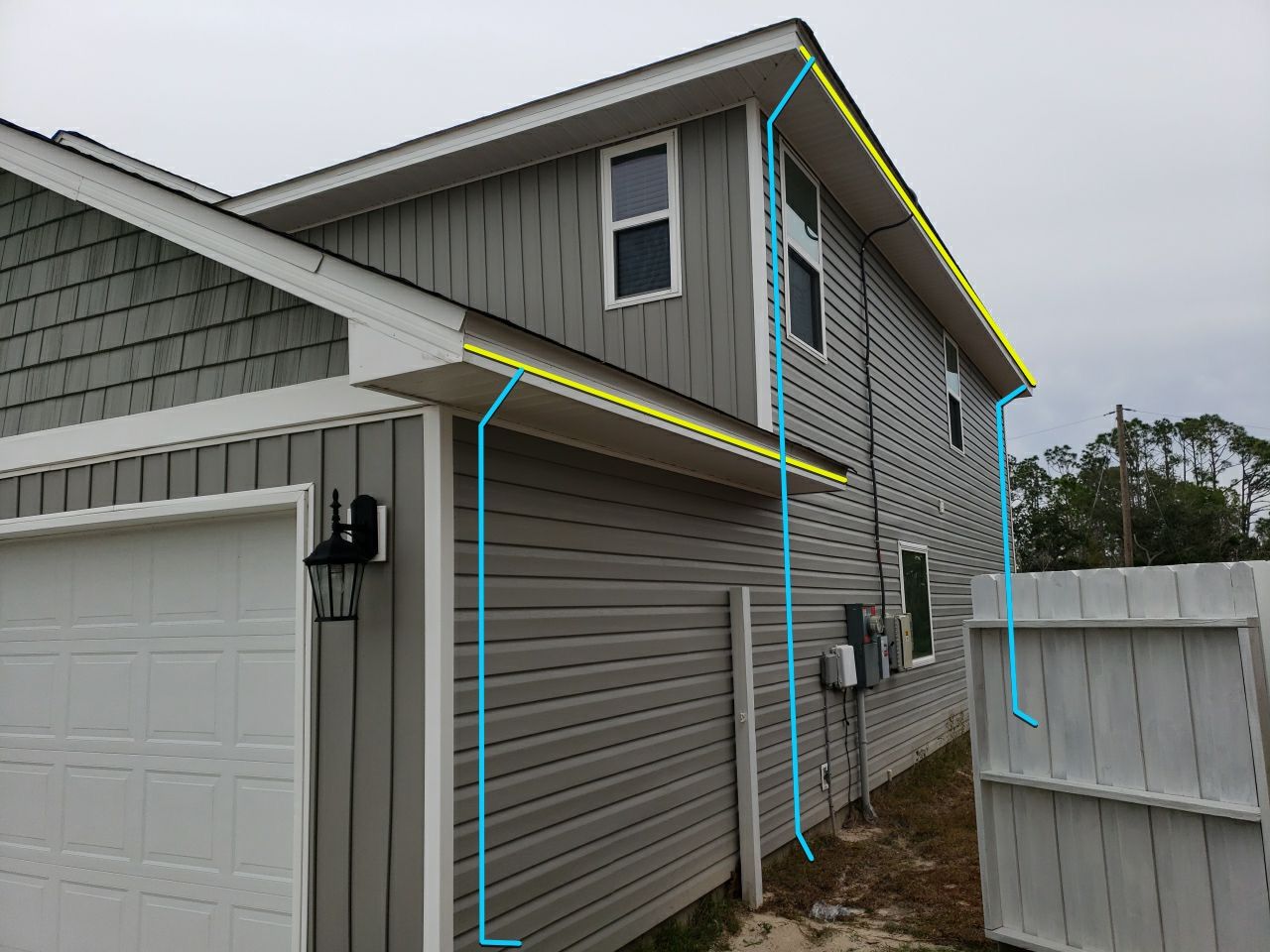 Gutter Installation Using White K-Style Seamless Gutters by Gutter Professors