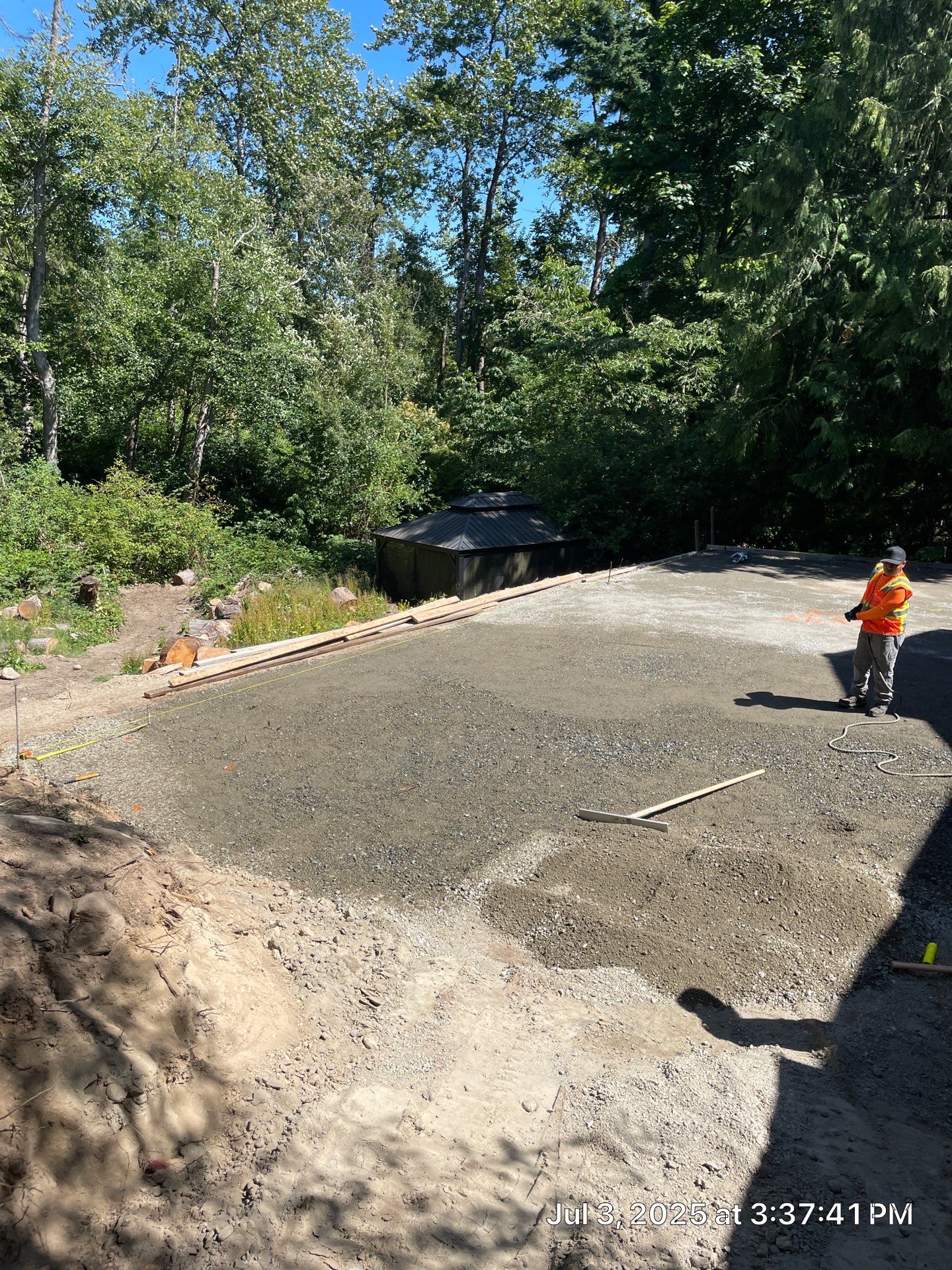 Concrete Back Patio Makeover  by Jireh Asphalt & Concrete Inc 