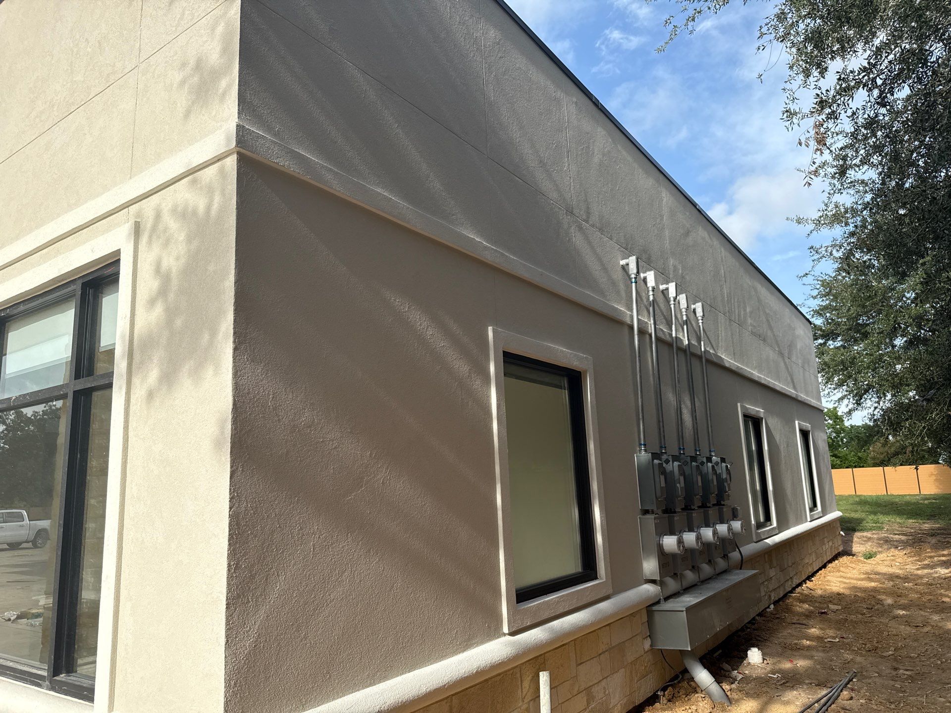 Commercial Façade Excellence with Bullnose Detailing by Apex Conventional Stucco Llc