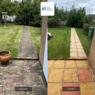 Patio Clean using Mosmatic Flat Surface Cleaner
