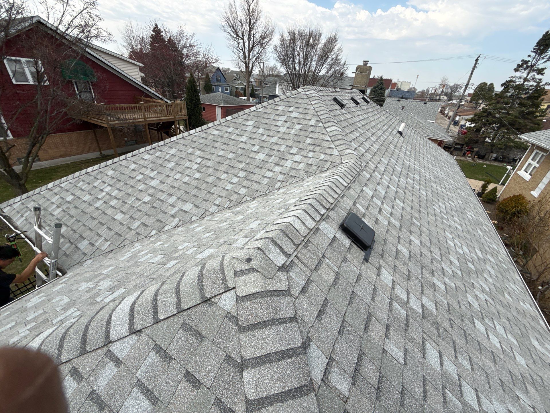 Roof Replacement using Cobblestone Gray by Just Brilliant Restoration JBR