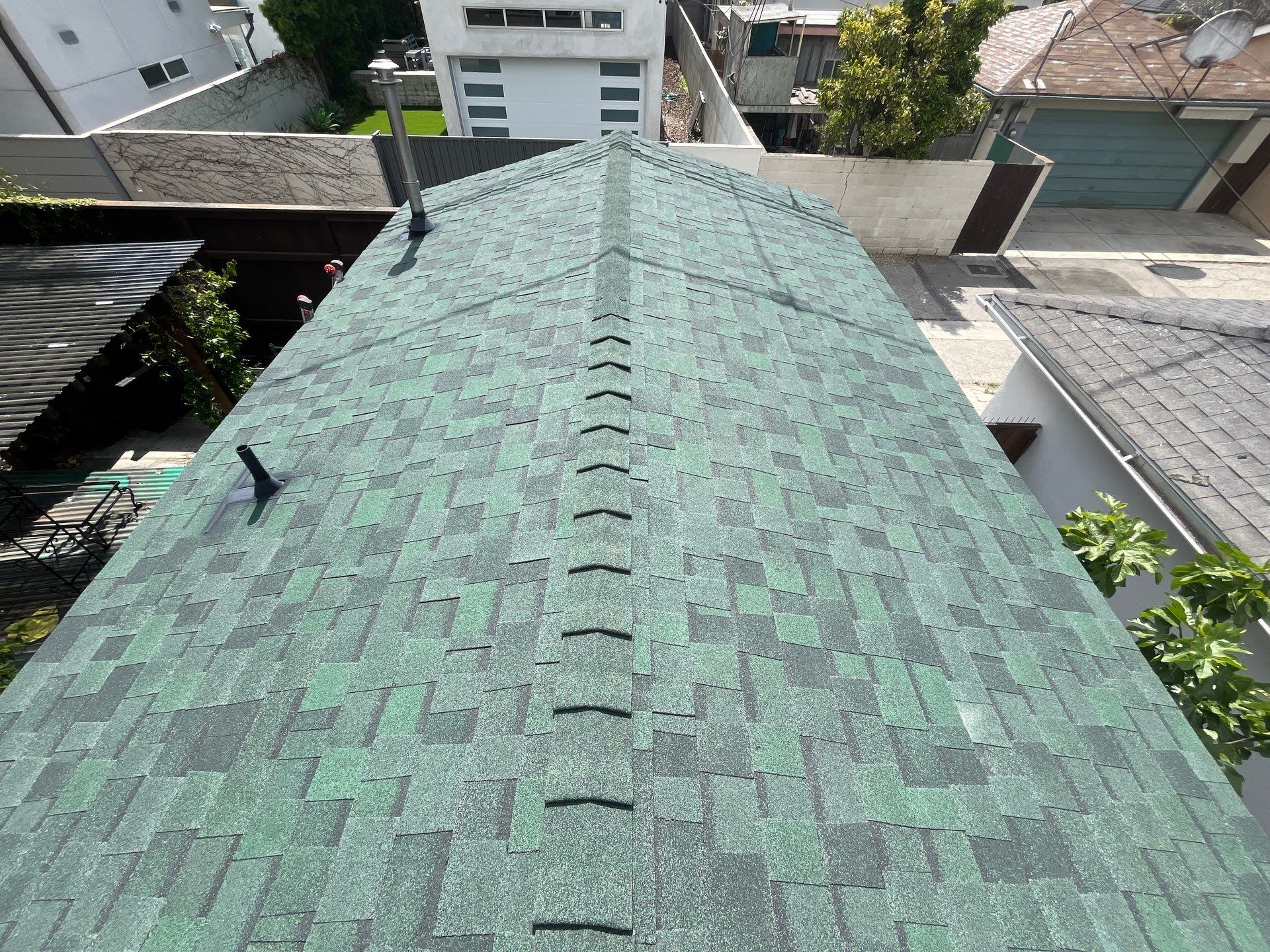 Garage Reroof using Owens Corning Duration Cool Shingles by Hull Brothers Roofing