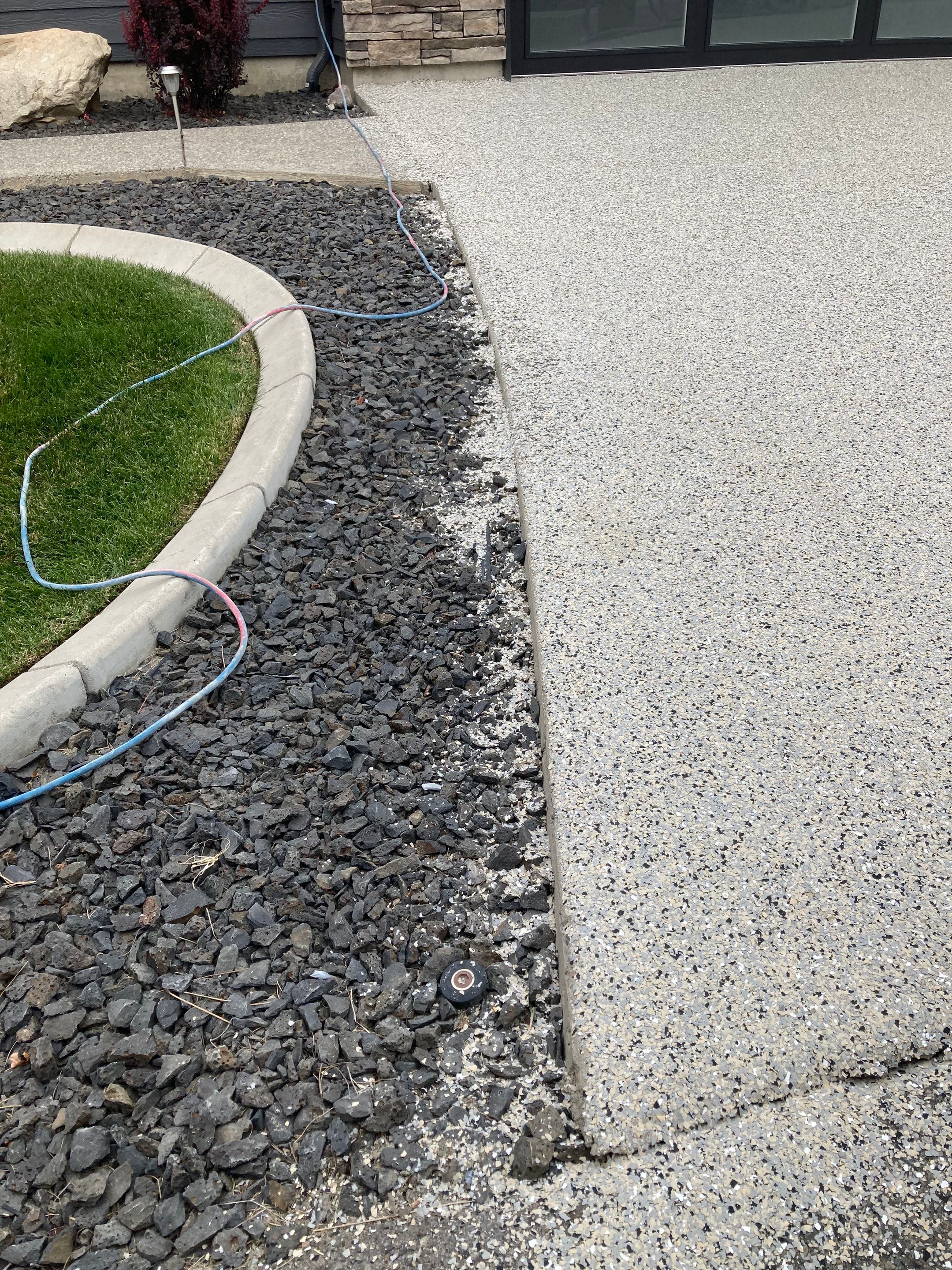 Driveway Transformation using Mediterranean Colorway by Croc Coatings, LLC