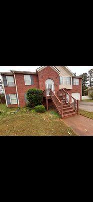 Modern Front Entry Deck and Staircase Renovation in Douglasville