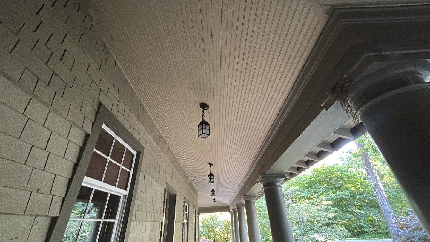 natural stone using Algaecide, soft wash soap by Northern Power Washing LLC.