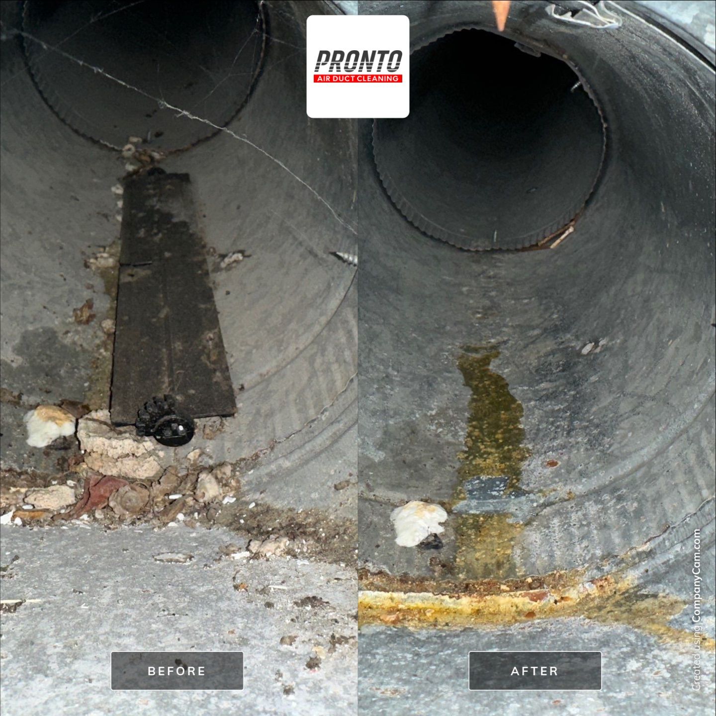 Air duct cleaning using Commercial vaccum by Pronto Air Duct Cleaning