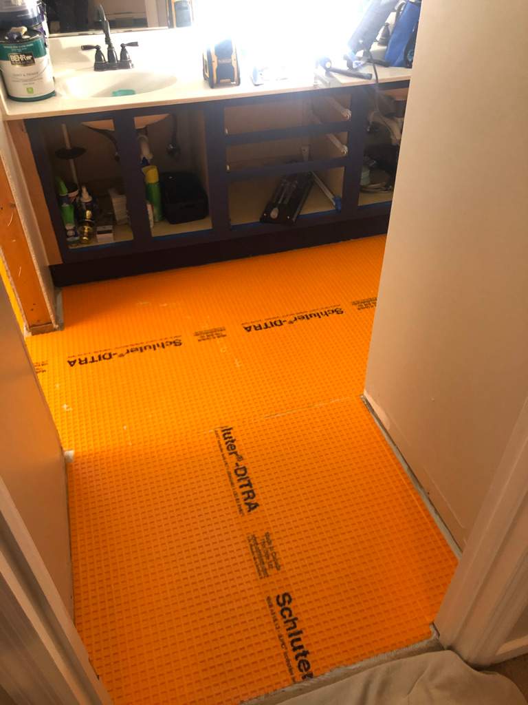 Russet Master Bath by Pillar and Pine