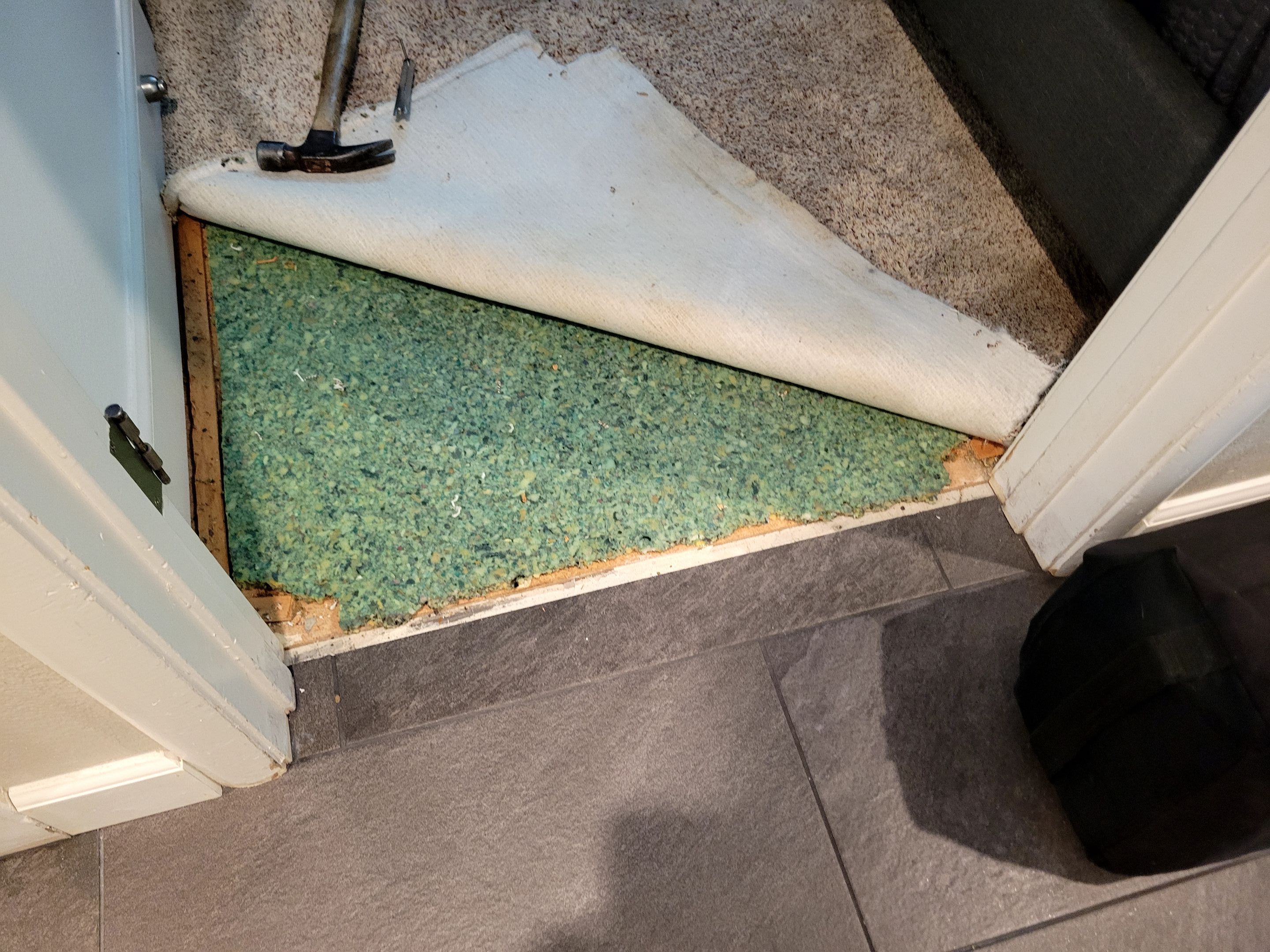 Carpet to Tile Transitions for New Flooring by Ardent Carpet Restore LLC