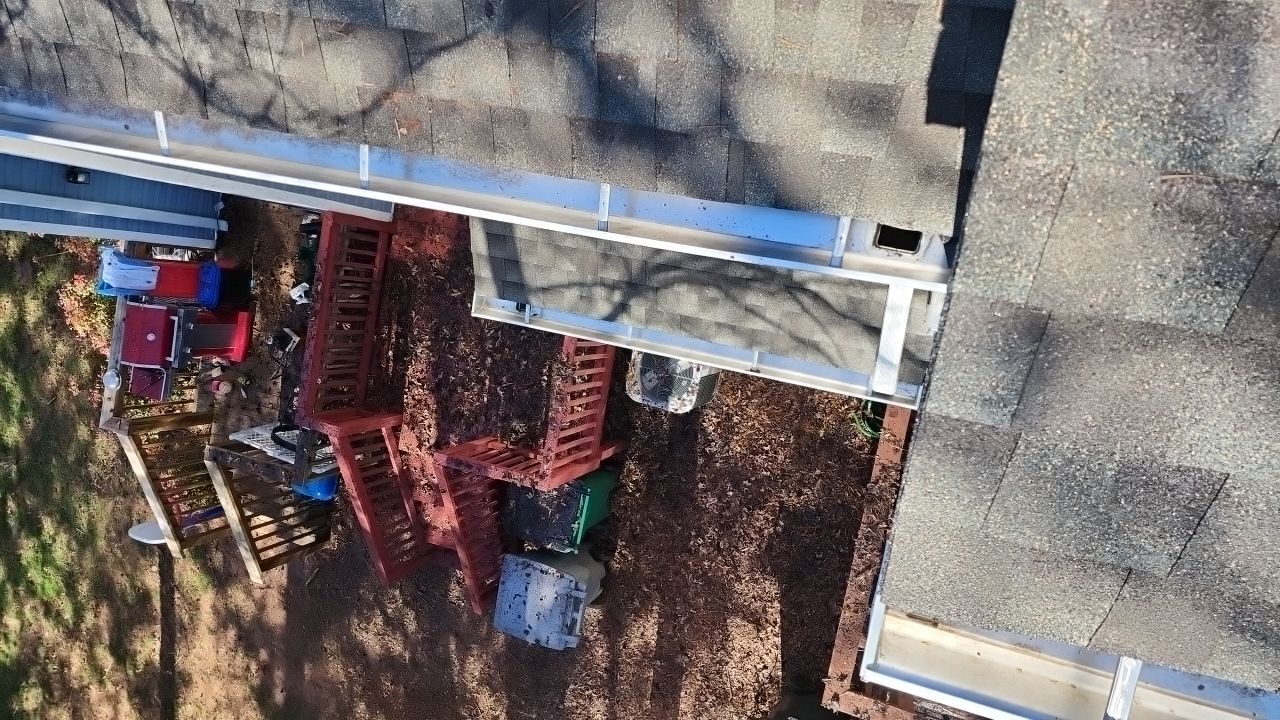 Gutter Cleaning using water by Power Wash Masters LLC