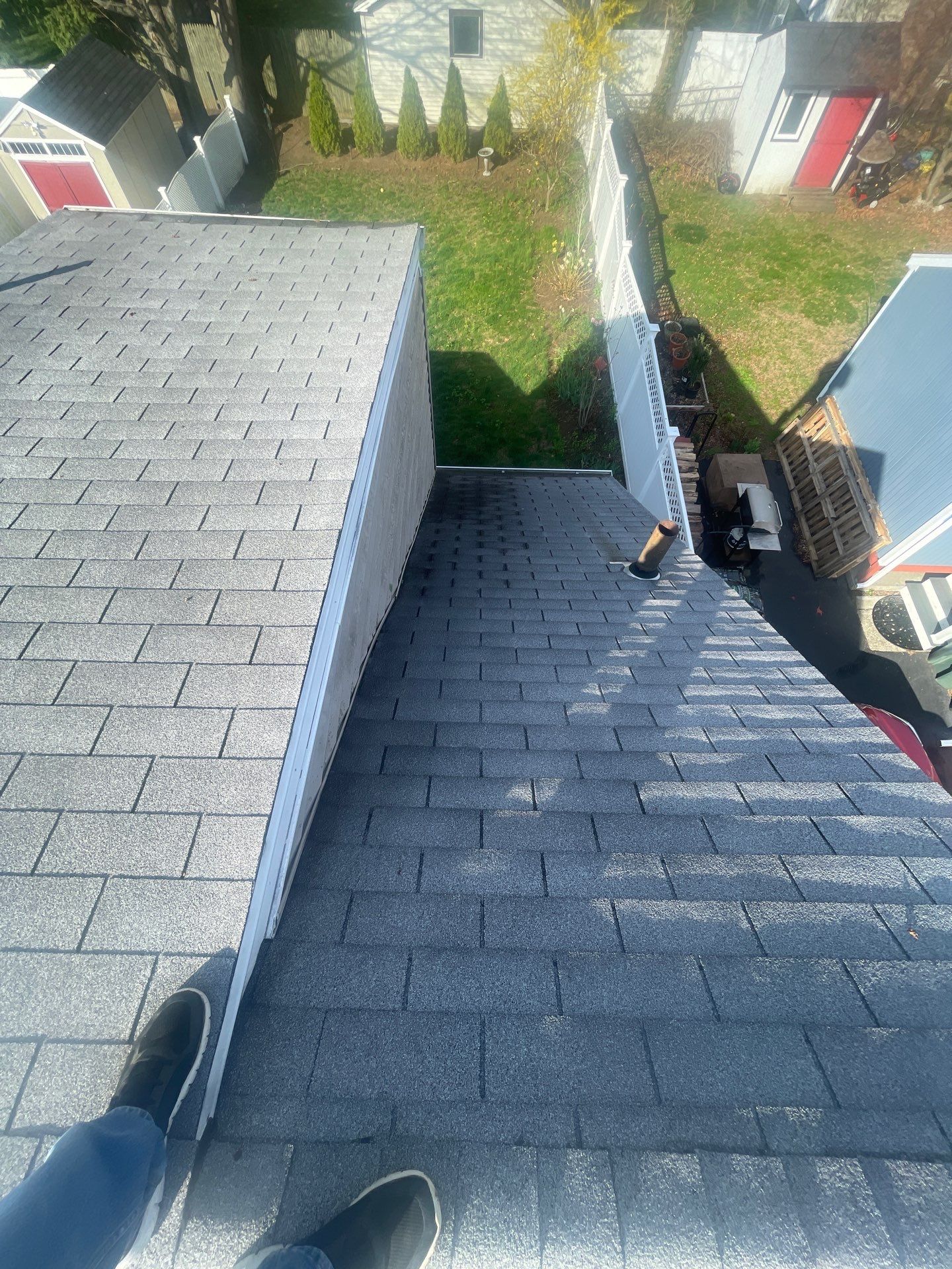 Residential Roofing Replacement Featuring Owens Corning Estate Gray Shingles in Milford by A Plus Exterior