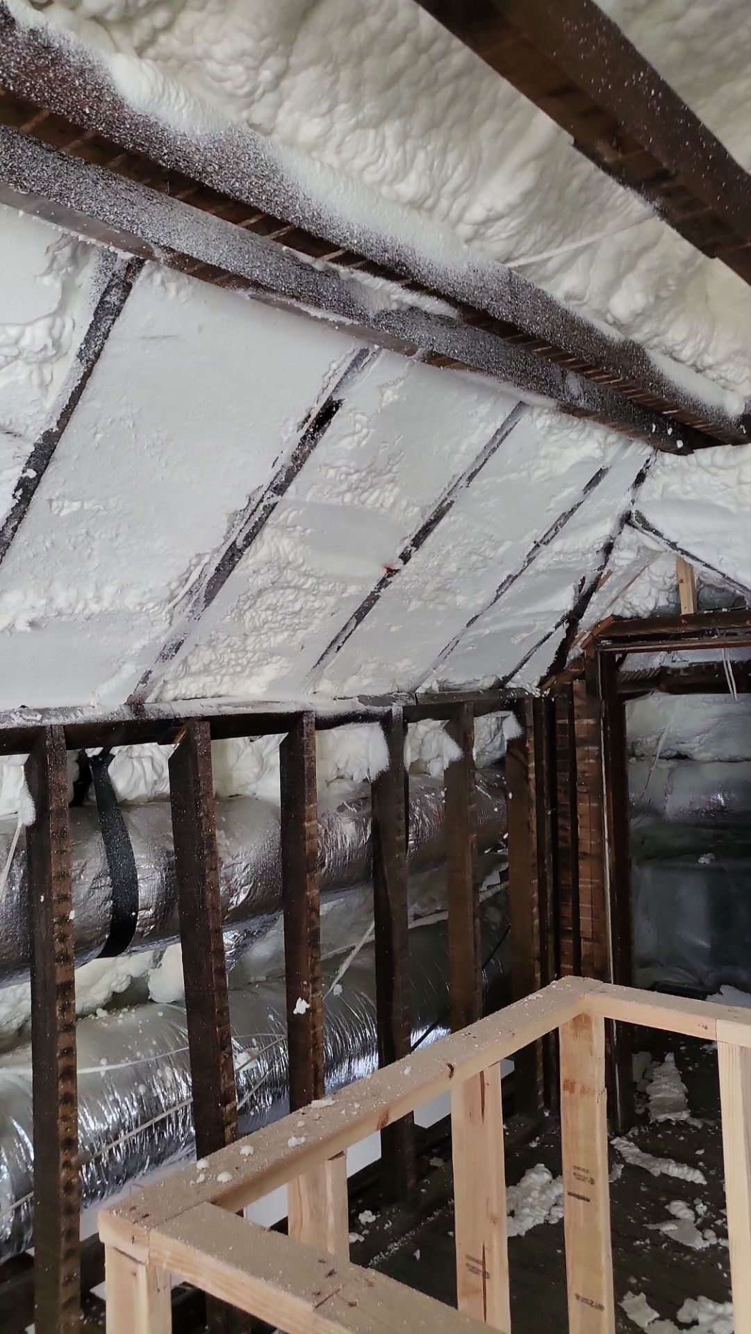 Interior spray foam application by SPF Services 