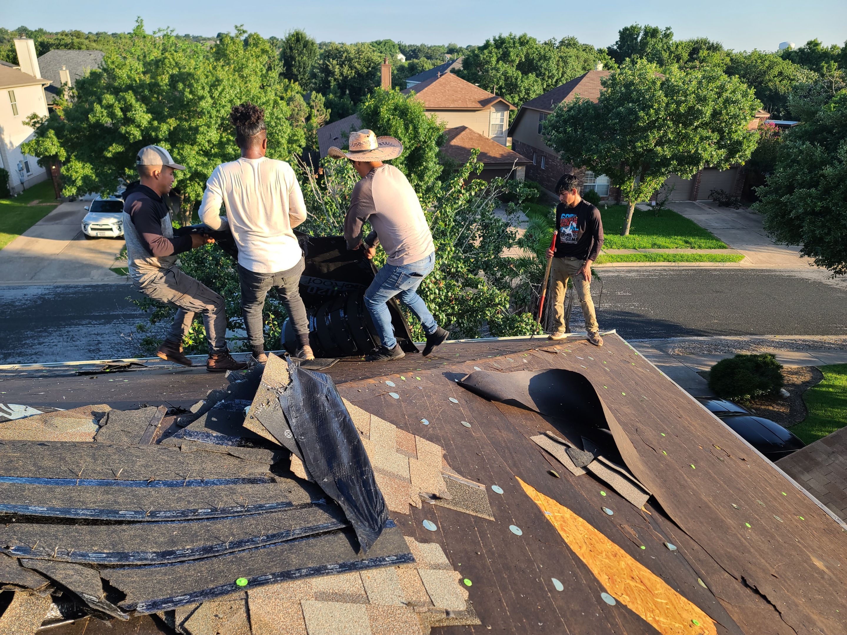 Architectural Shingle Roof Replacement and Sheathing Upgrades in Round Rock by Caliber Restoration LLC