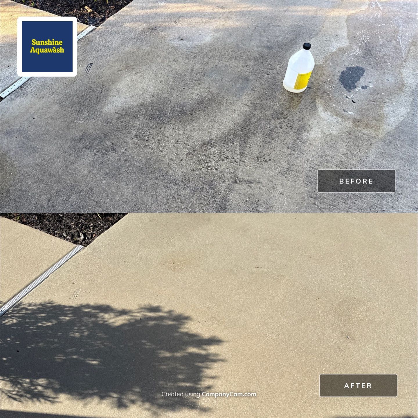 Oil Stain Removal & Concrete Cleaning – The Heights Community, Bradenton, FL by Sunshine AquaWash