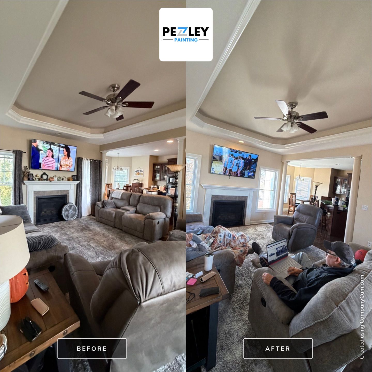 Interior Repaint off Lorenzo Green by Pezley Painting