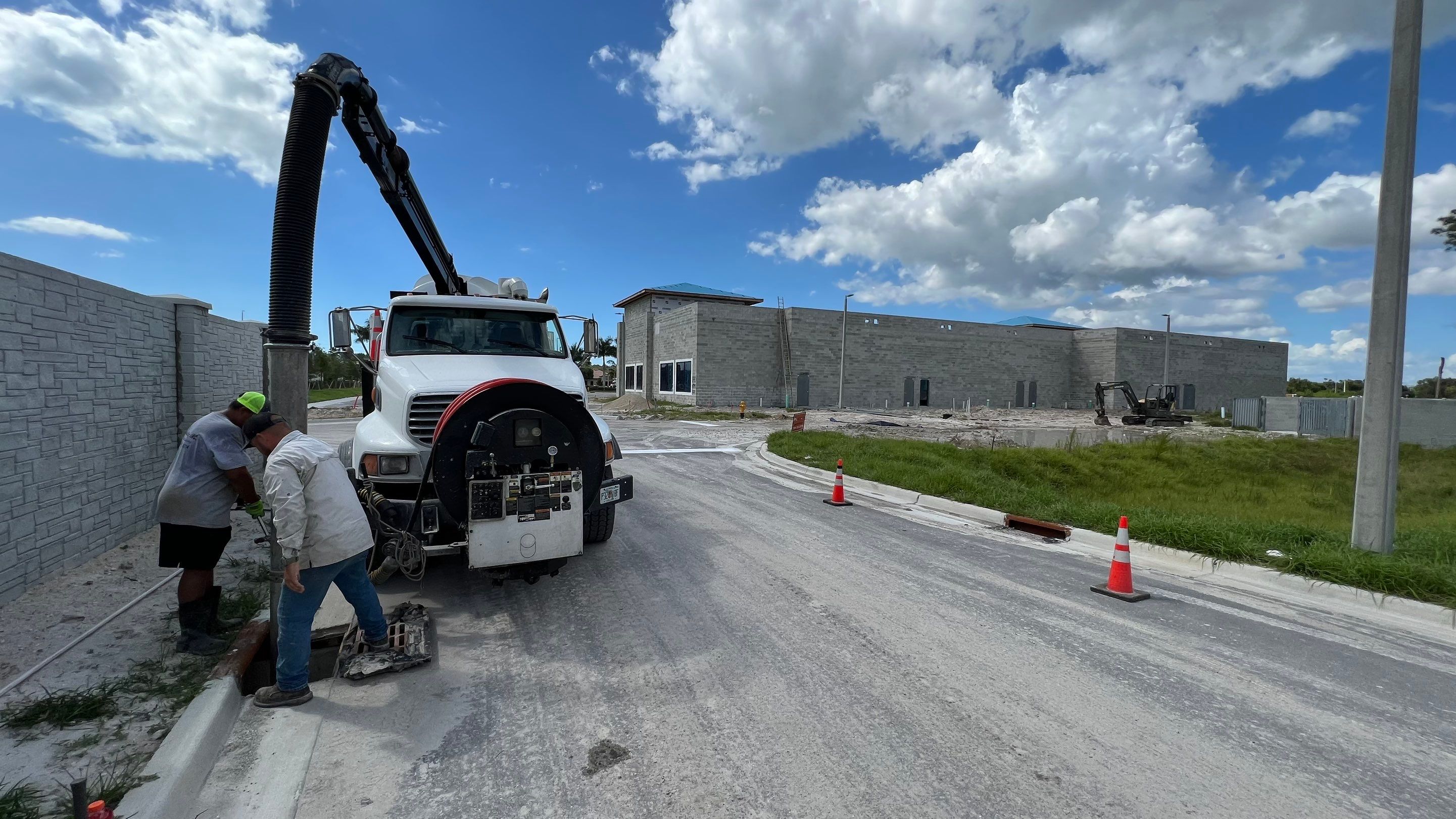 New Construction Storm Drain System Cleaning by APS Power & Water