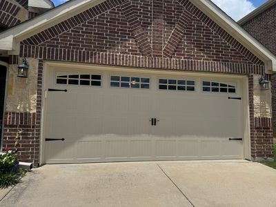 CHI Carriage Stamp Garage Door Installation With Decorative Hardware In Roanoke