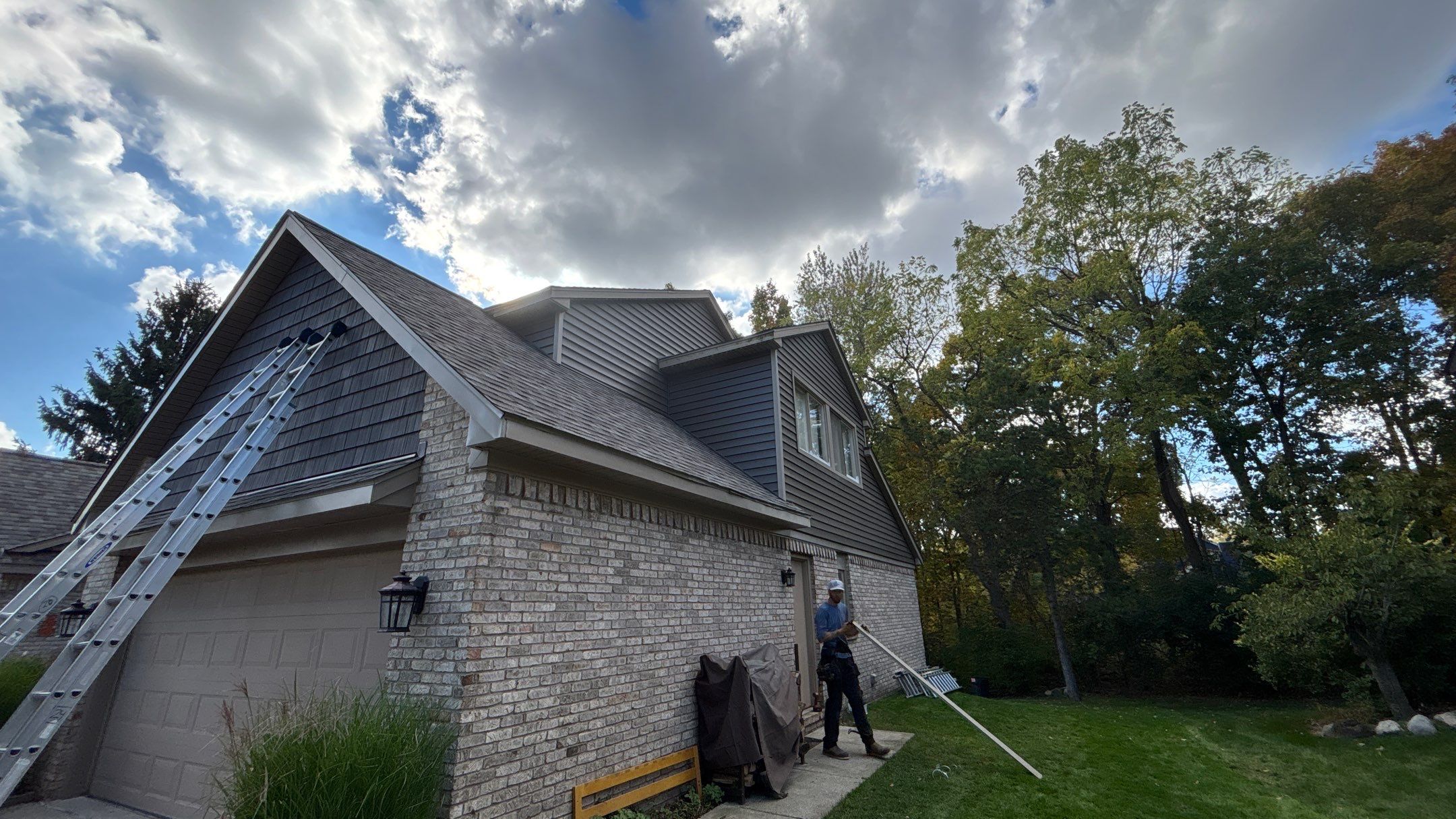 Siding Replacement using Alside D5" Flagship Brown by 180 Contractors