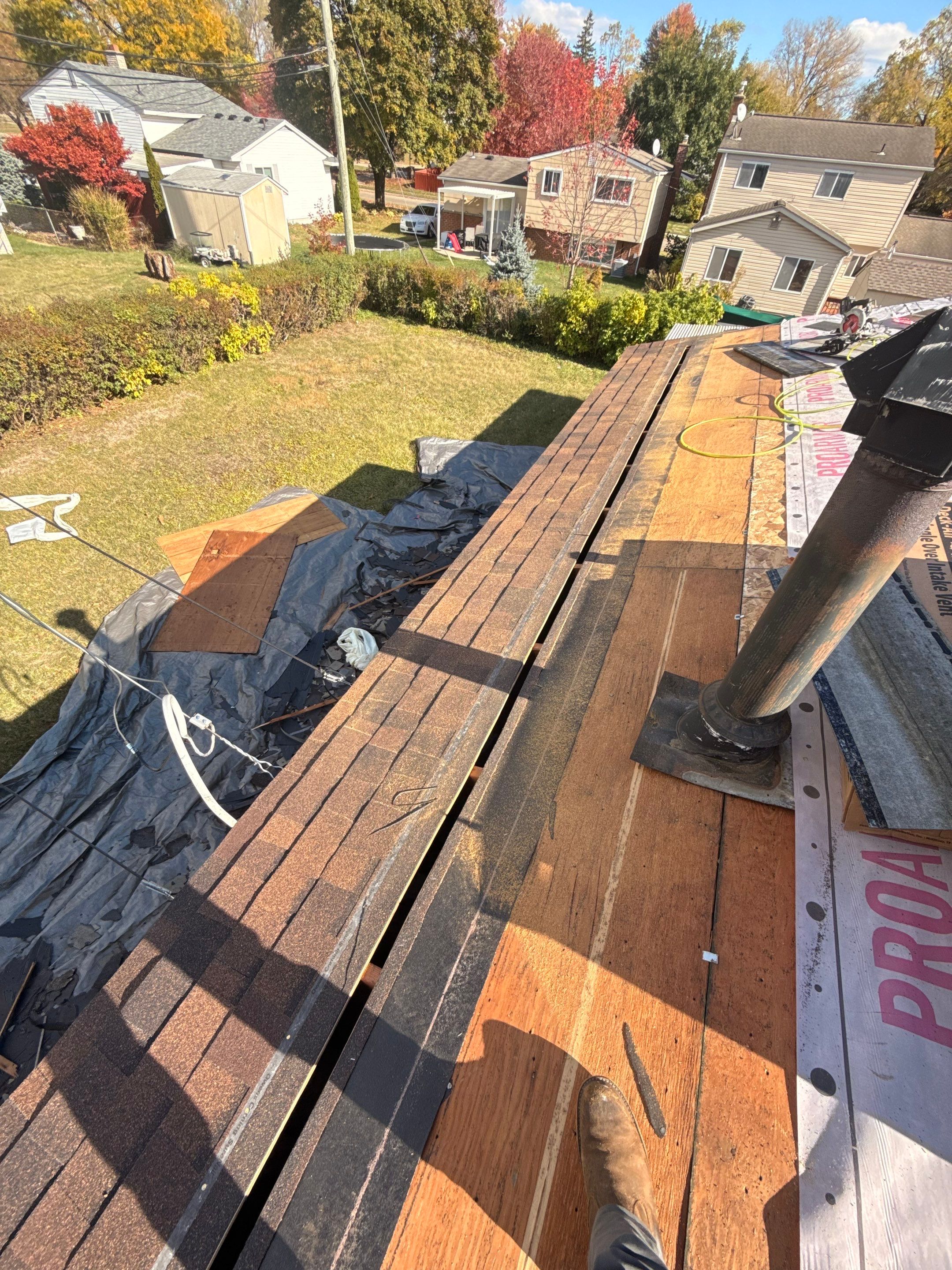 Roof Replacement using Owens Corning Brownwood by 180 Contractors