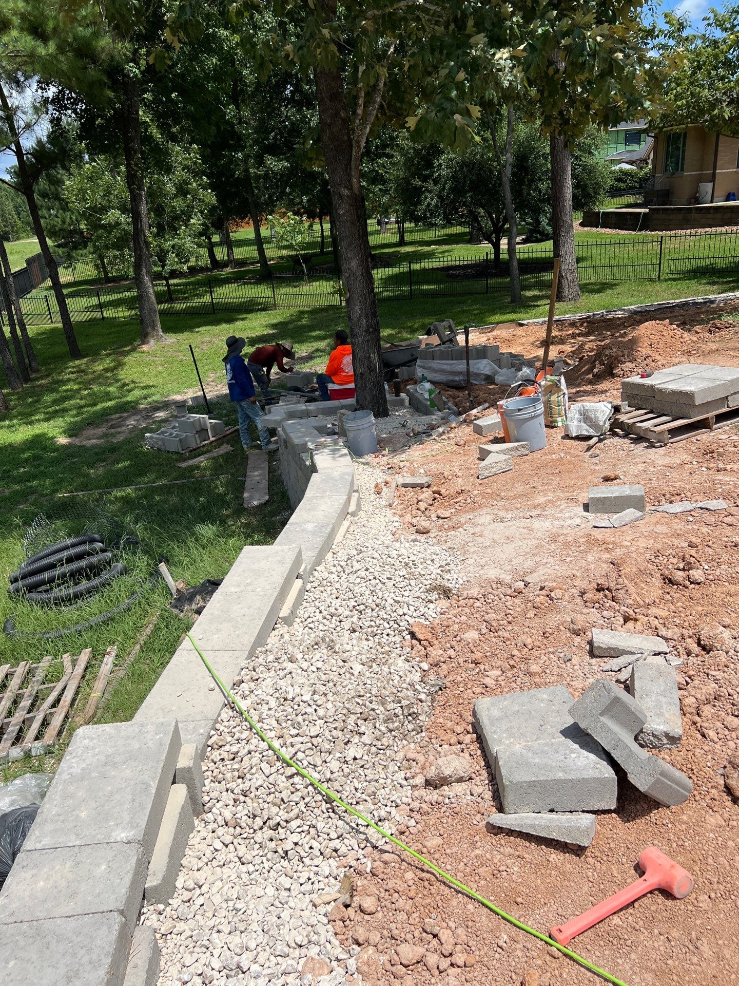 🏡 Duane’s Complete Retainer Wall & Hardscape Walkway by Texas Urban Elements