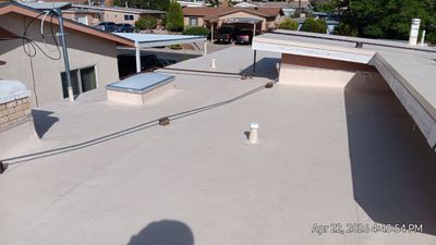 Residential TPO Roof Replacement and skylight replacement in Albuquerque