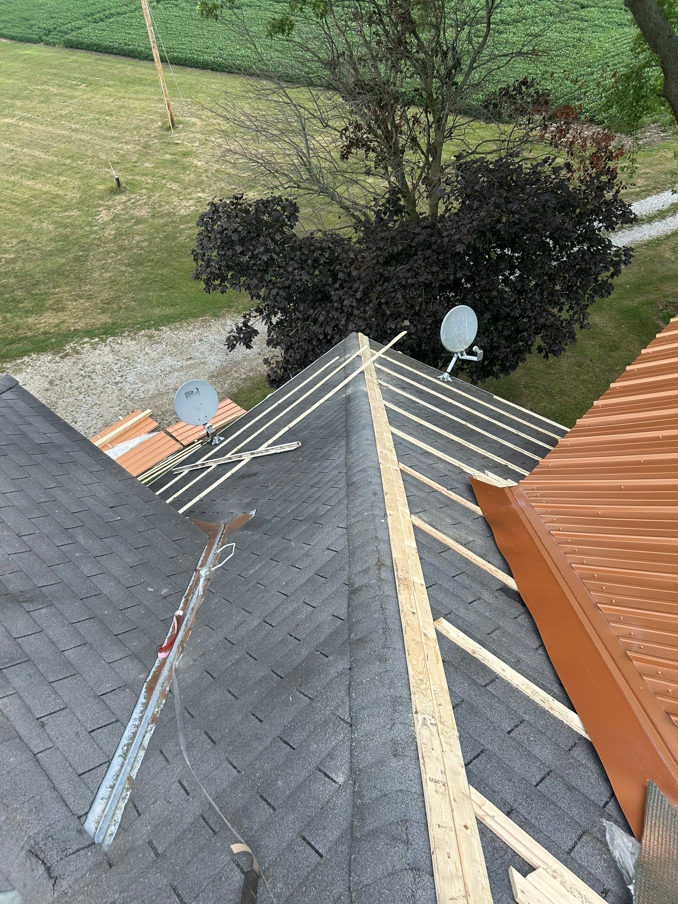 Residential Roofing Installation using Performance Panel Metal - Copper Metallic by RoofX 