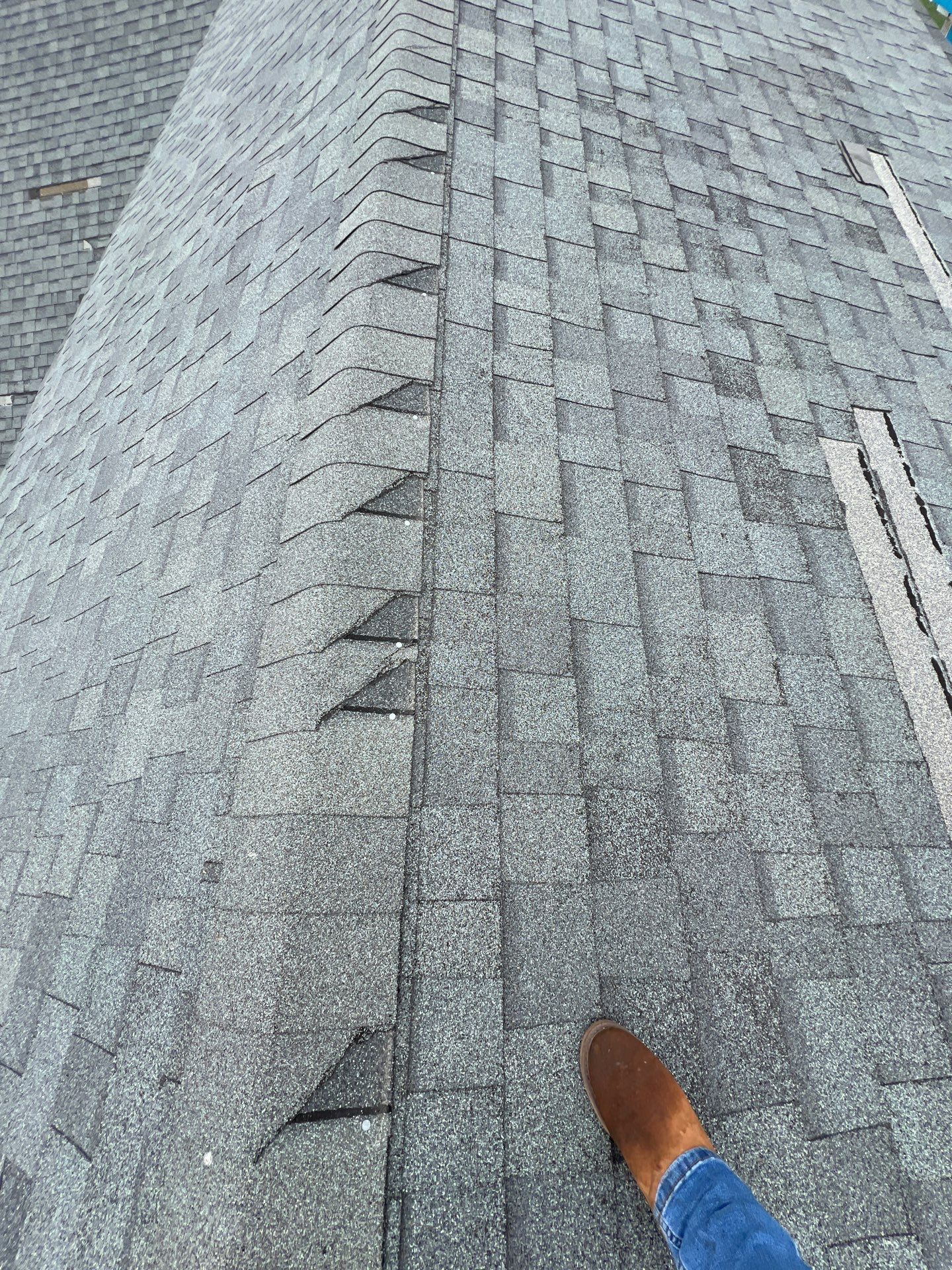 Hail Damage using Owen's Corning Duration (Lifetime) Shingles by Roof Repair Company