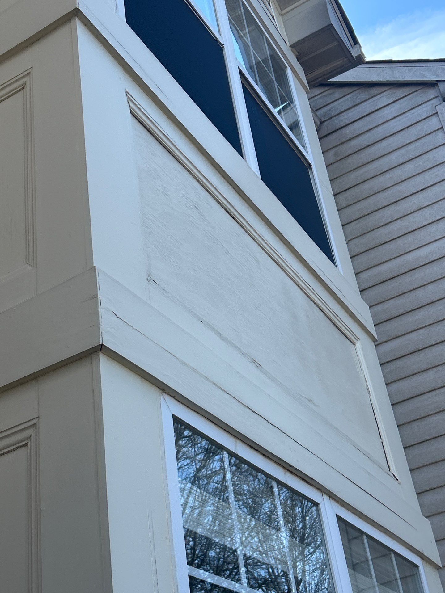8 window replacement and bay box trim wrap by Window Depot of Annapolis